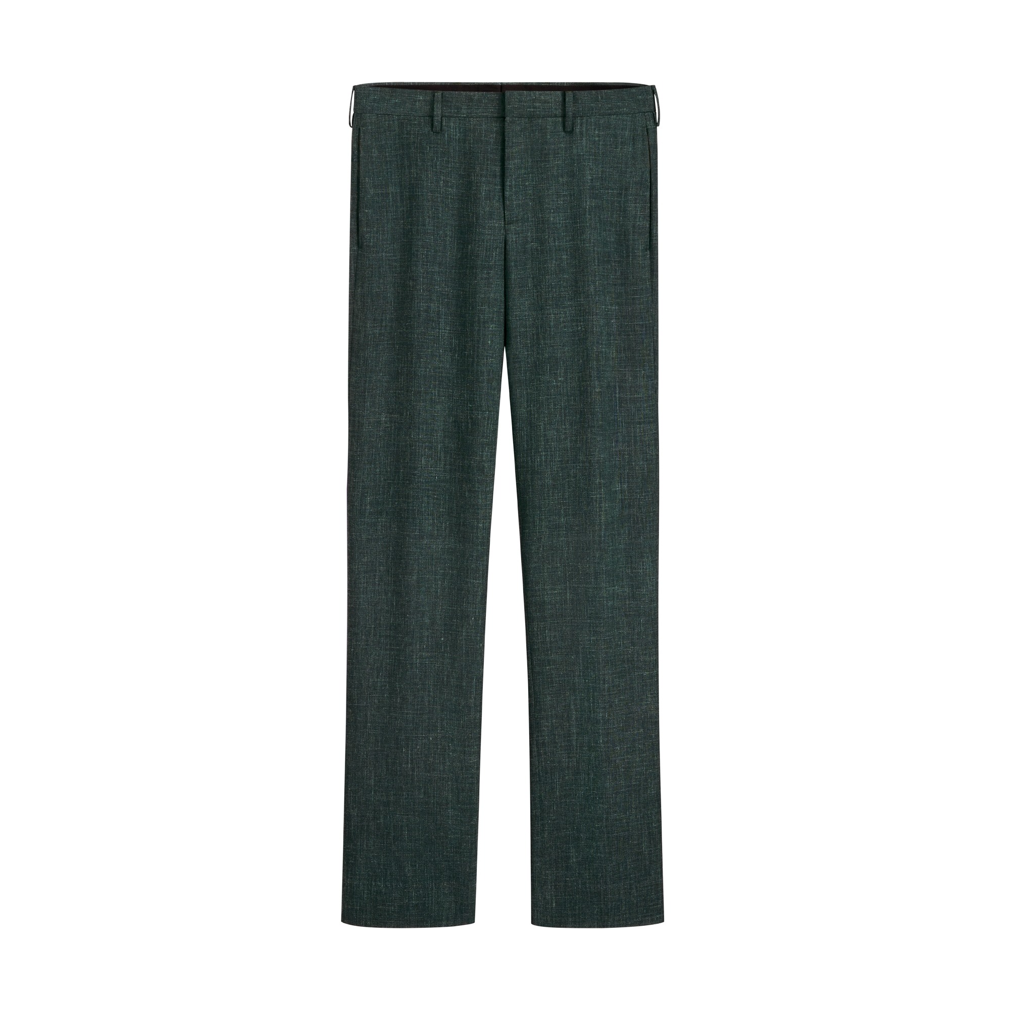 Dioriviera Tailored Pants Deep Green Virgin Wool, Silk and Linen