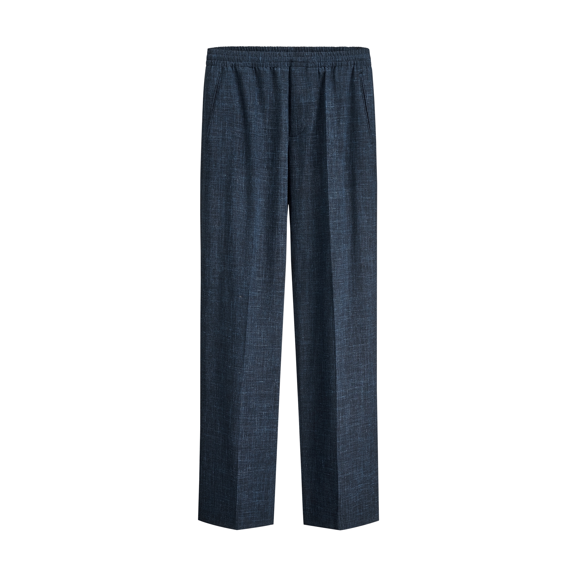 Dioriviera Tailored Track Pants Deep Blue Virgin Wool, Silk and Linen E01