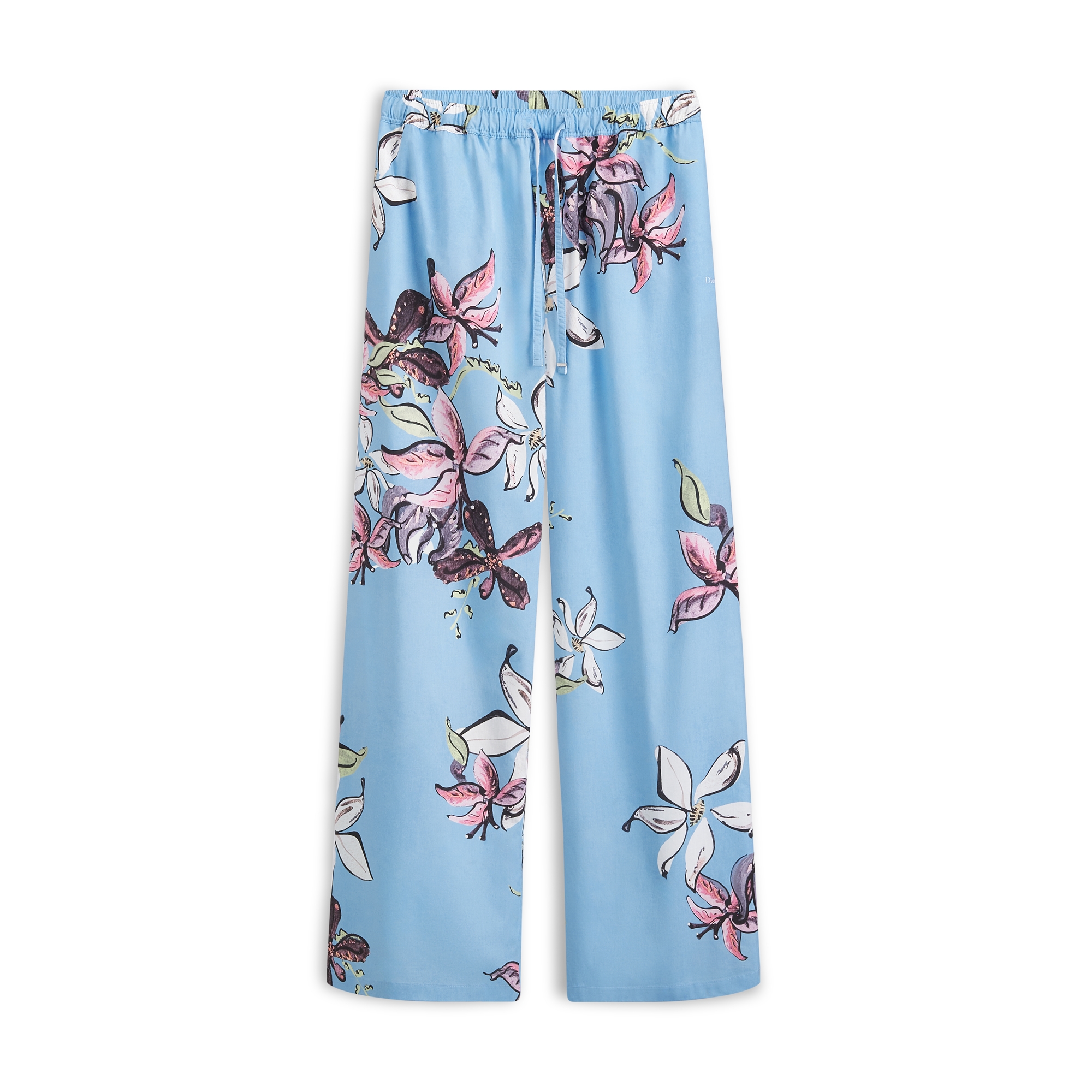 Dioriviera Pants Blue Cotton Poplin | DIOR