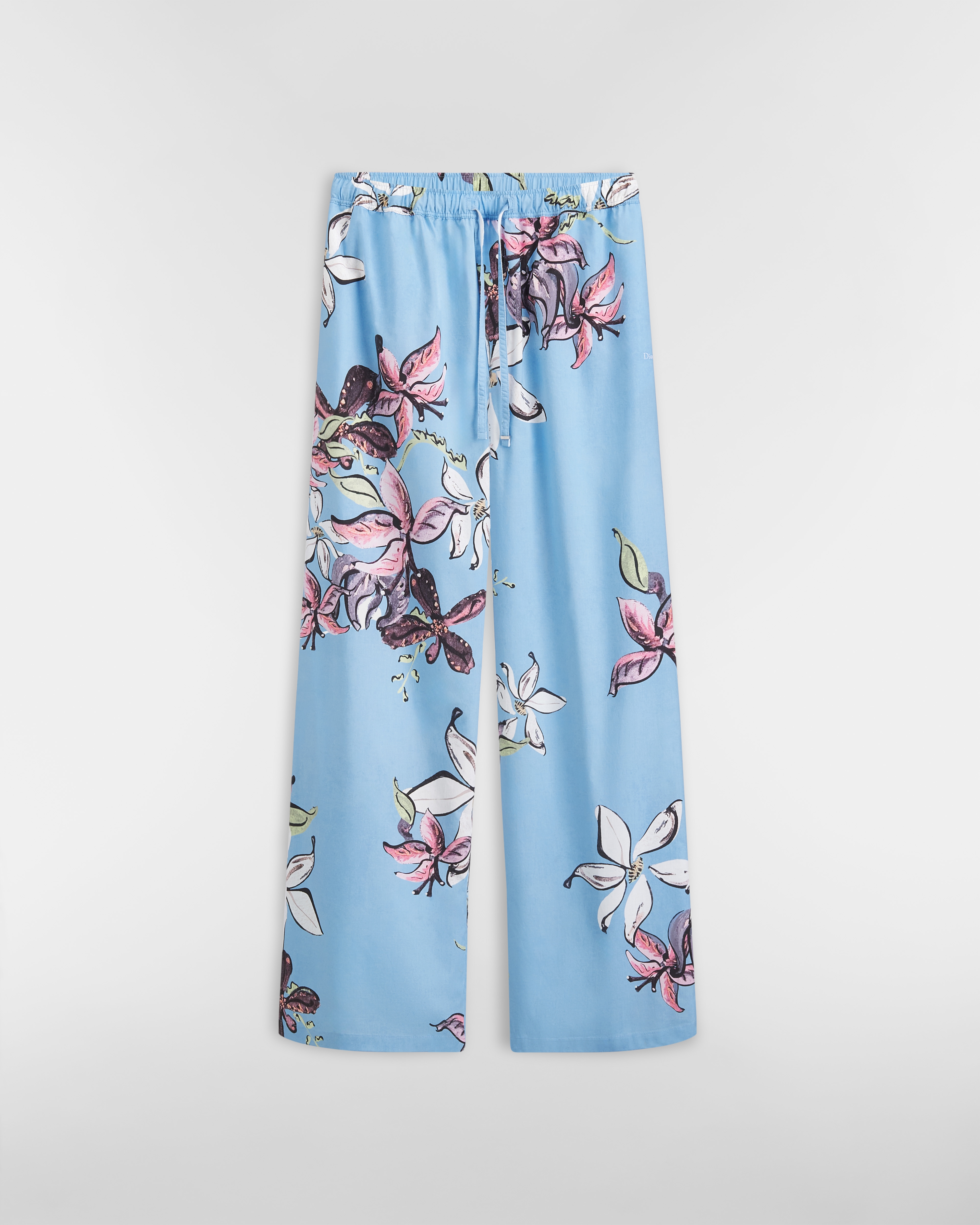 Dioriviera Pants Blue Cotton Poplin E01