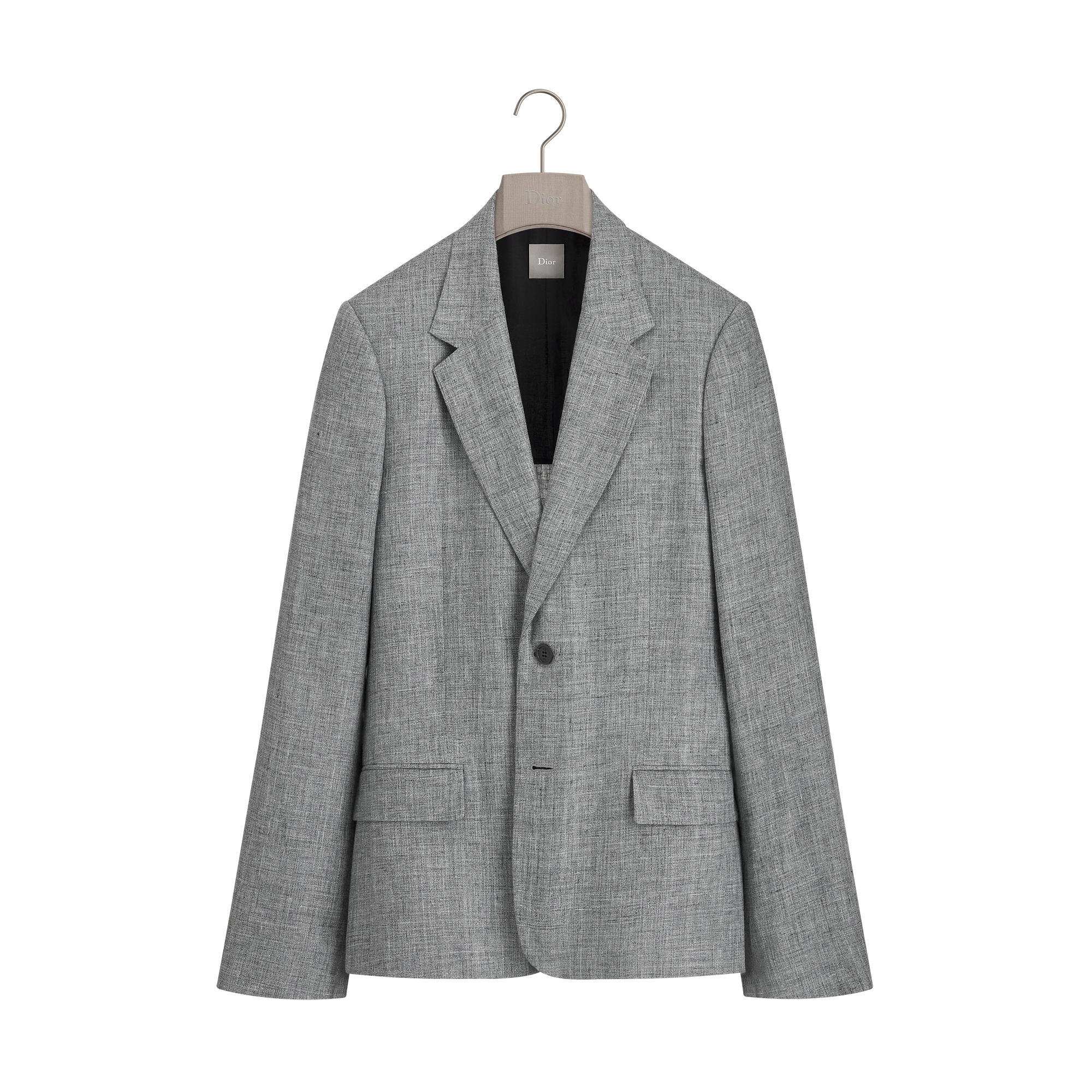 Dioriviera Single-Breasted Jacket Gray Linen | DIOR