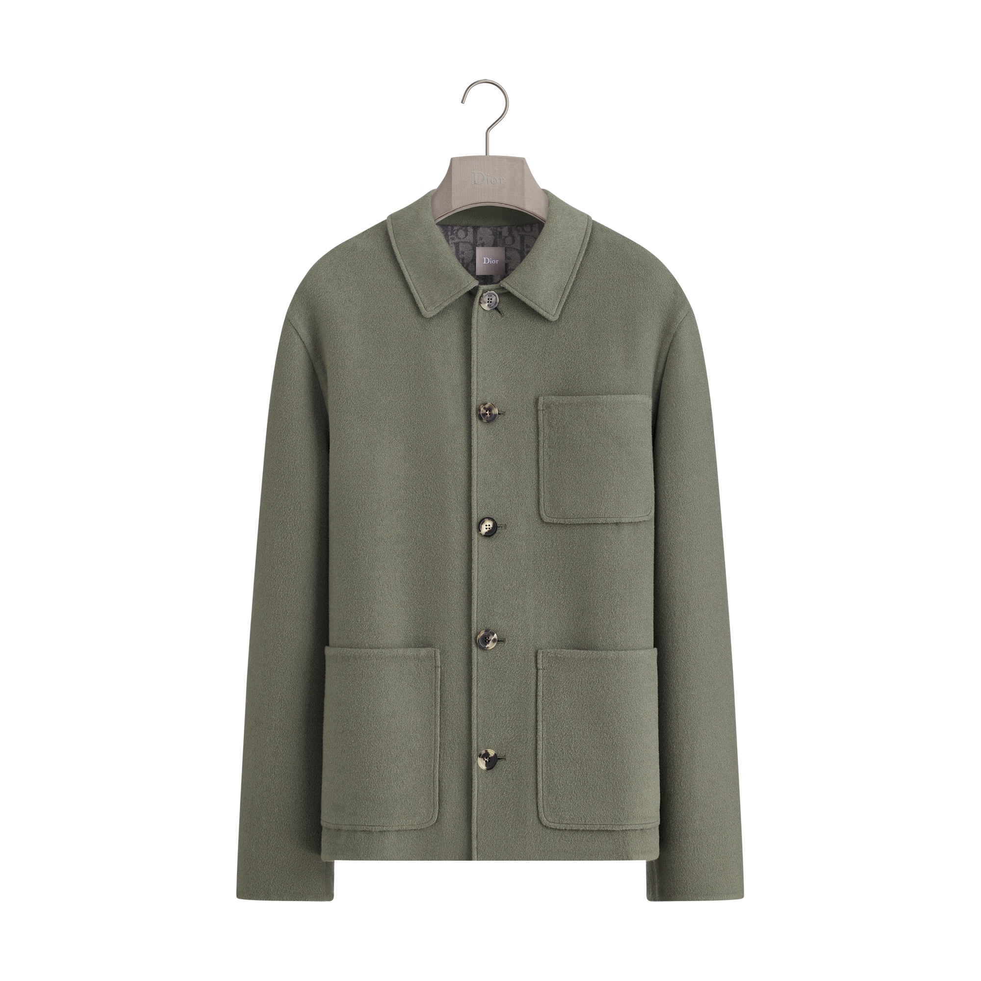 Dior Icons Workwear Jacket Khaki Double-Sided Virgin Wool, Cashmere and Silk E01