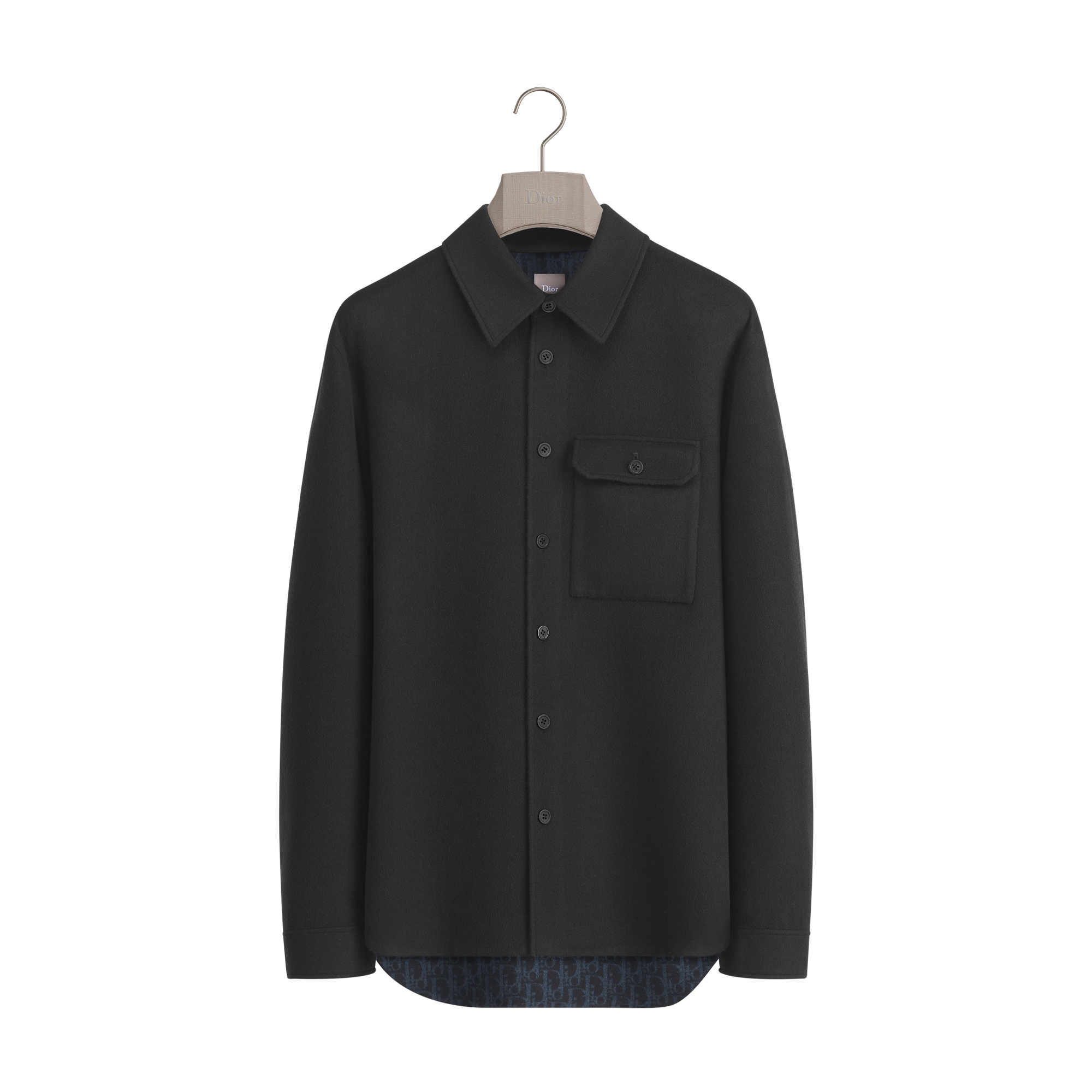 Dior Icons Overshirt Black Double-Sided Virgin Wool, Cashmere and