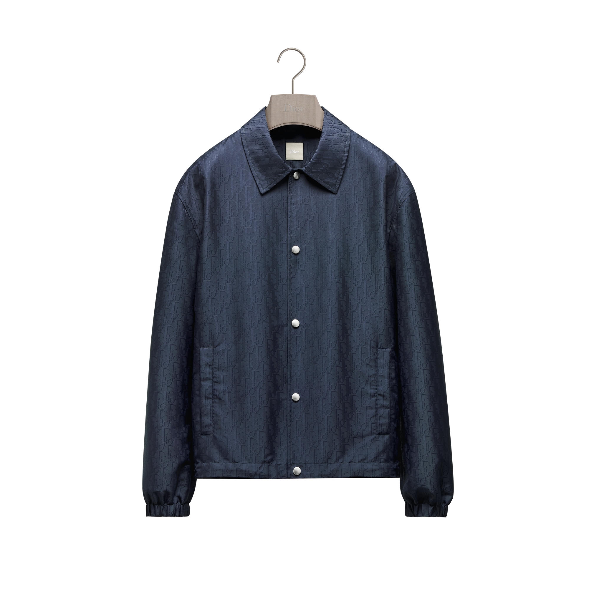 Dior Oblique Coach Jacket Navy Blue Technical Jacquard E01
