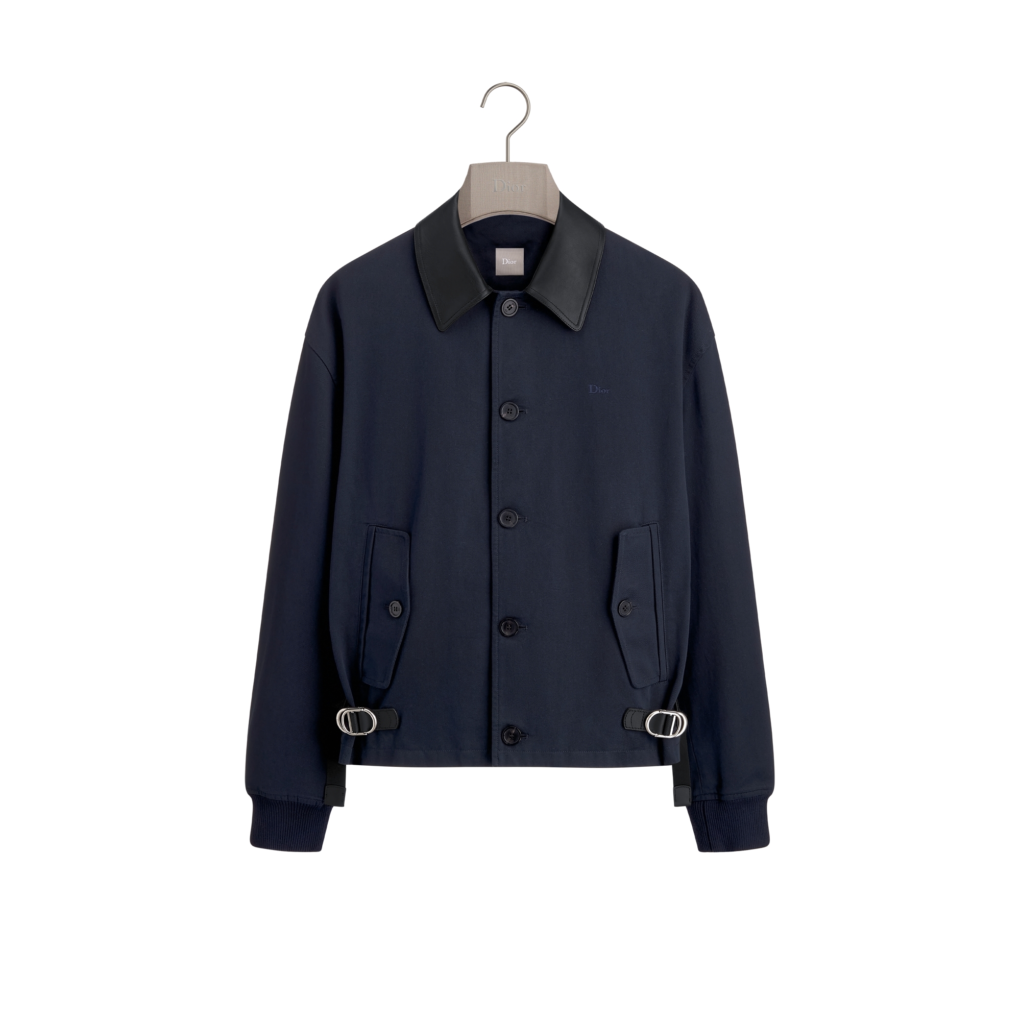 クリスチャンディオール　ジャケット Blouson Jacket Blue Cotton Gabardine | DIOR