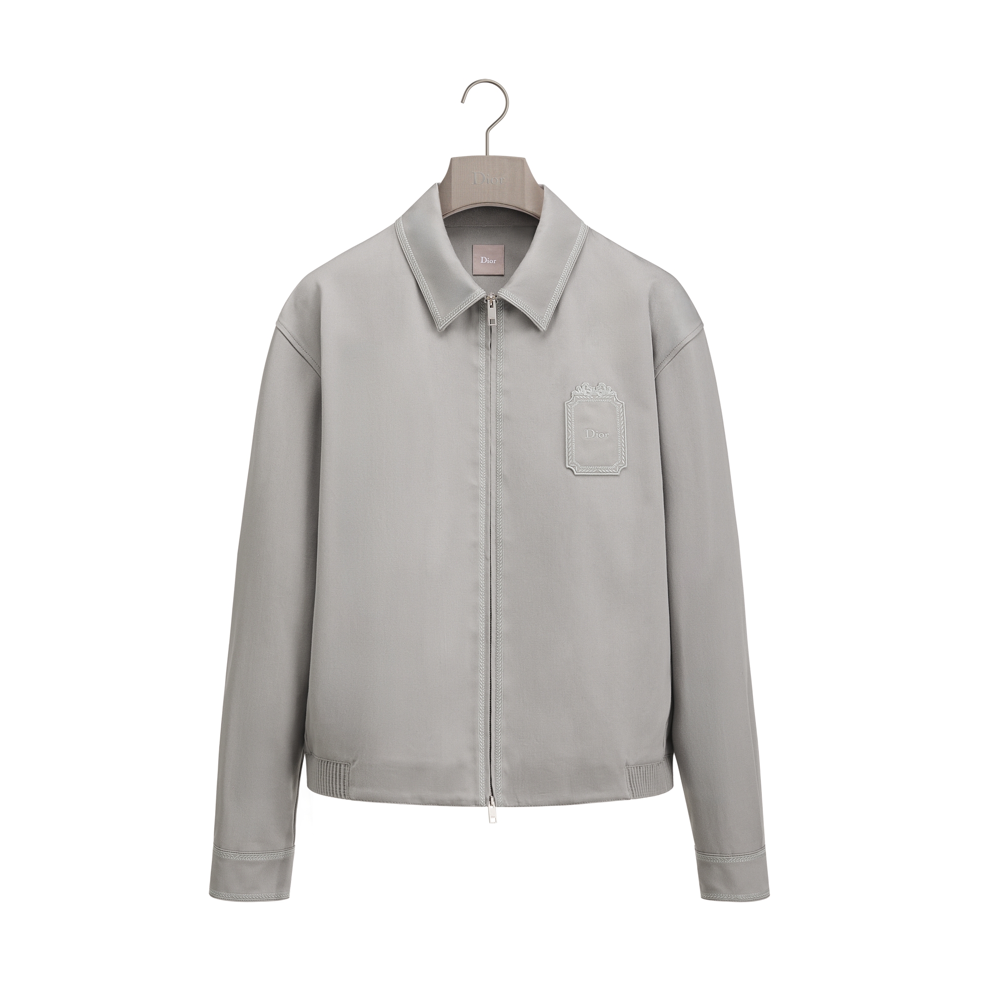  灰色棉質 Gabardine 斜紋布