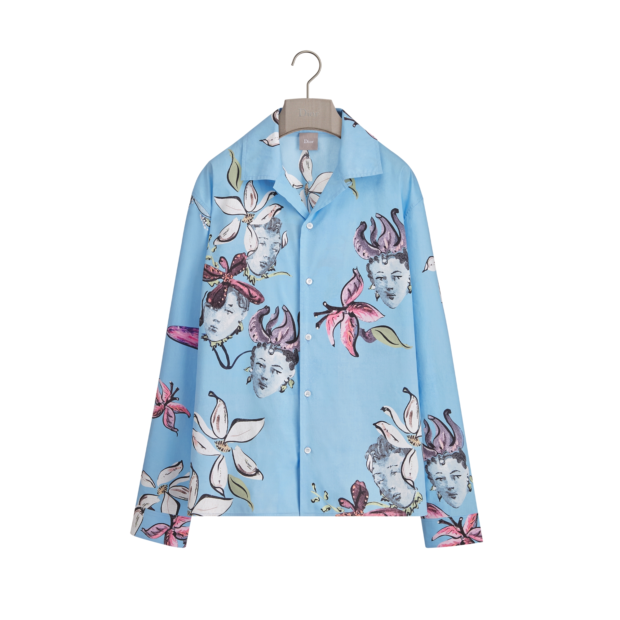 Dioriviera Shirt Blue Cotton Poplin E01
