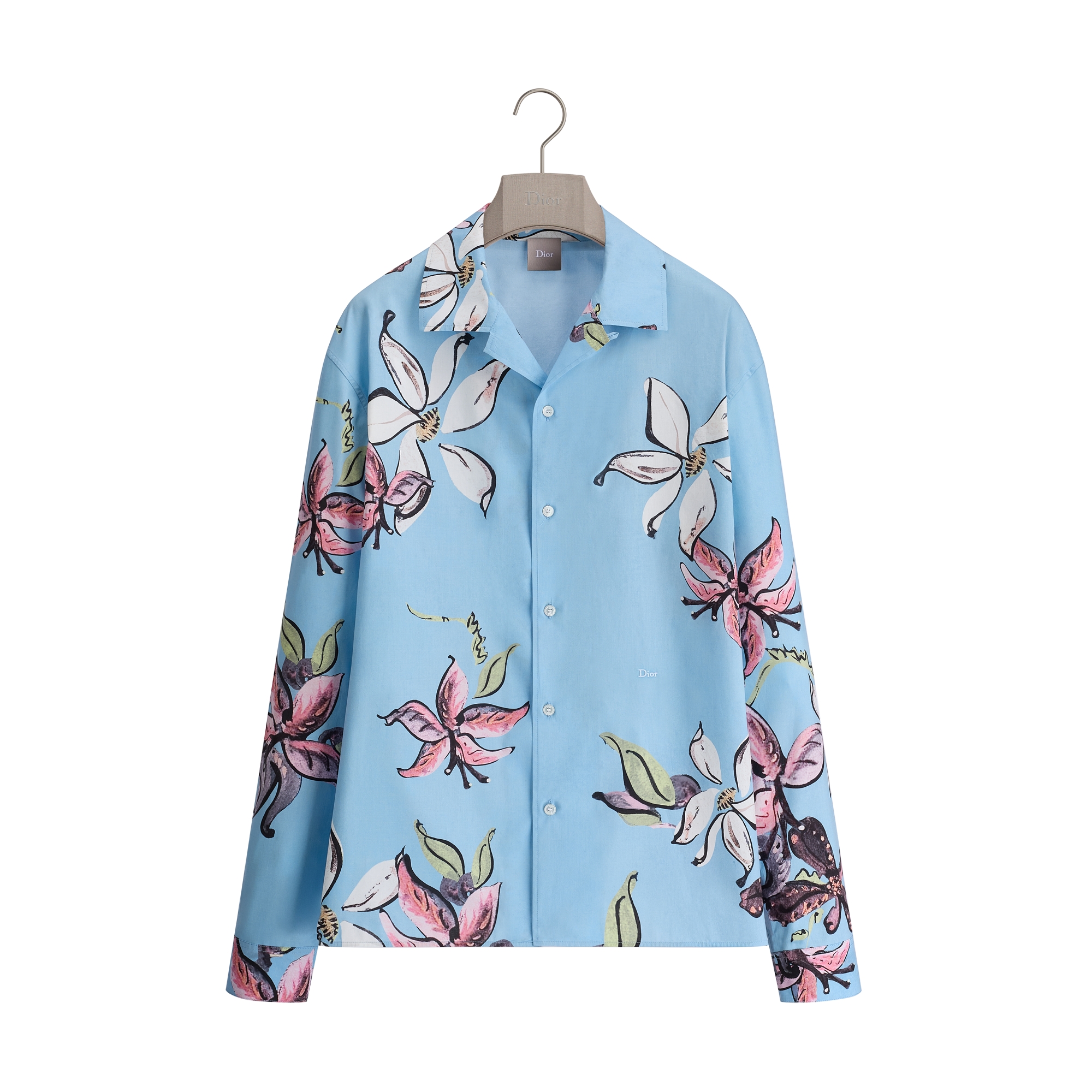 Dioriviera Shirt Blue Cotton Poplin E01