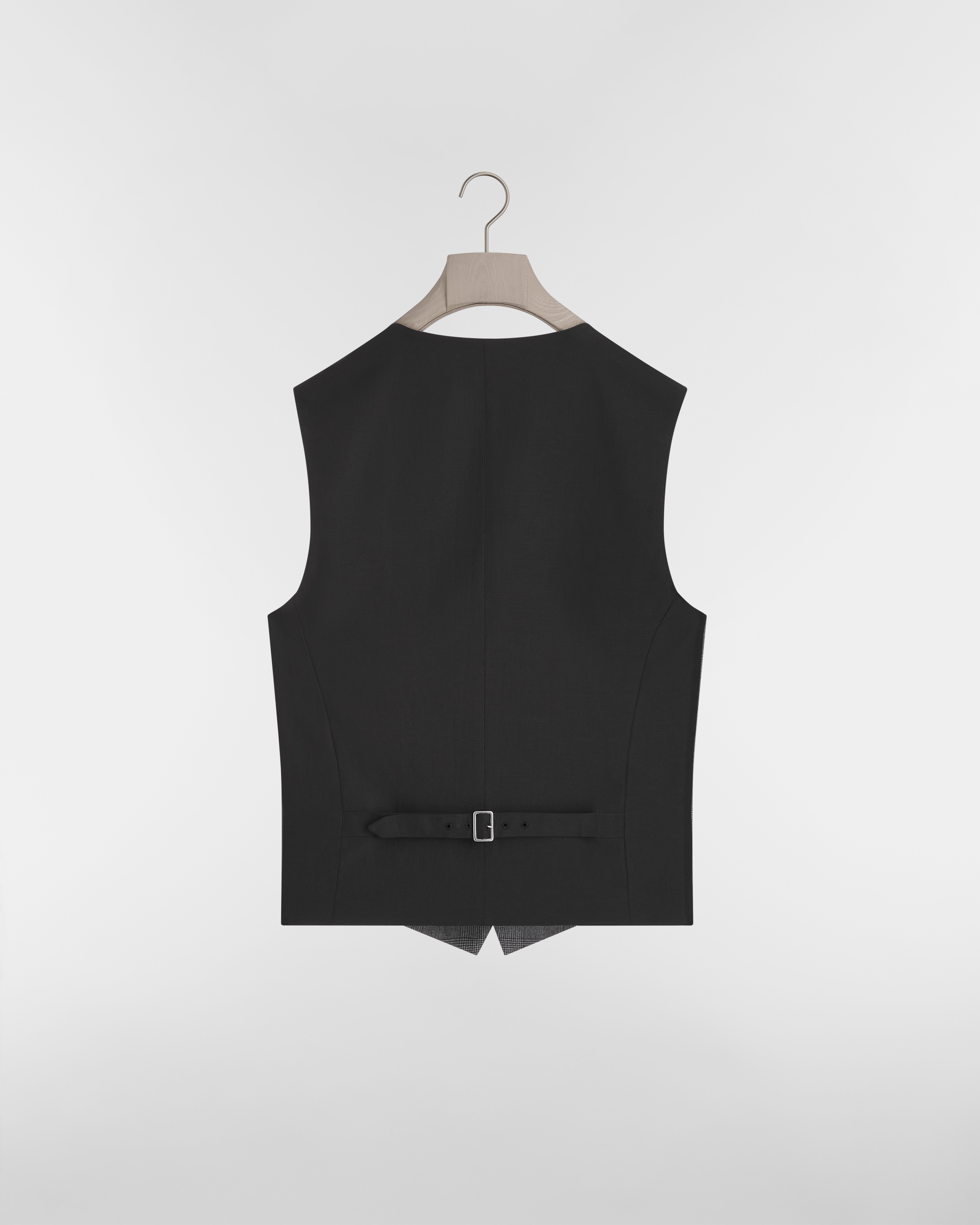 Suit Vest Gray Prince of Wales Virgin Wool | DIOR SK