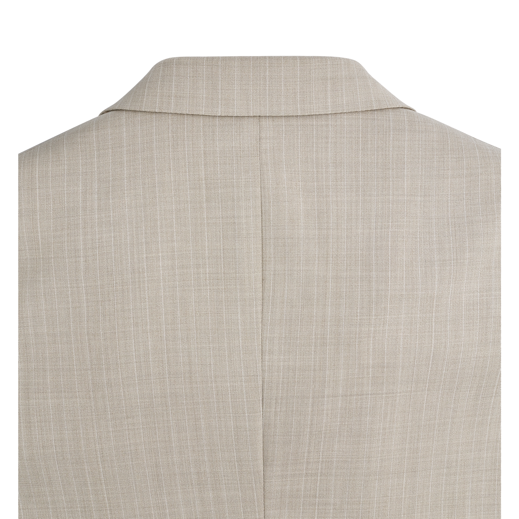 Classic Suit Beige Striped Virgin Wool Blend E08