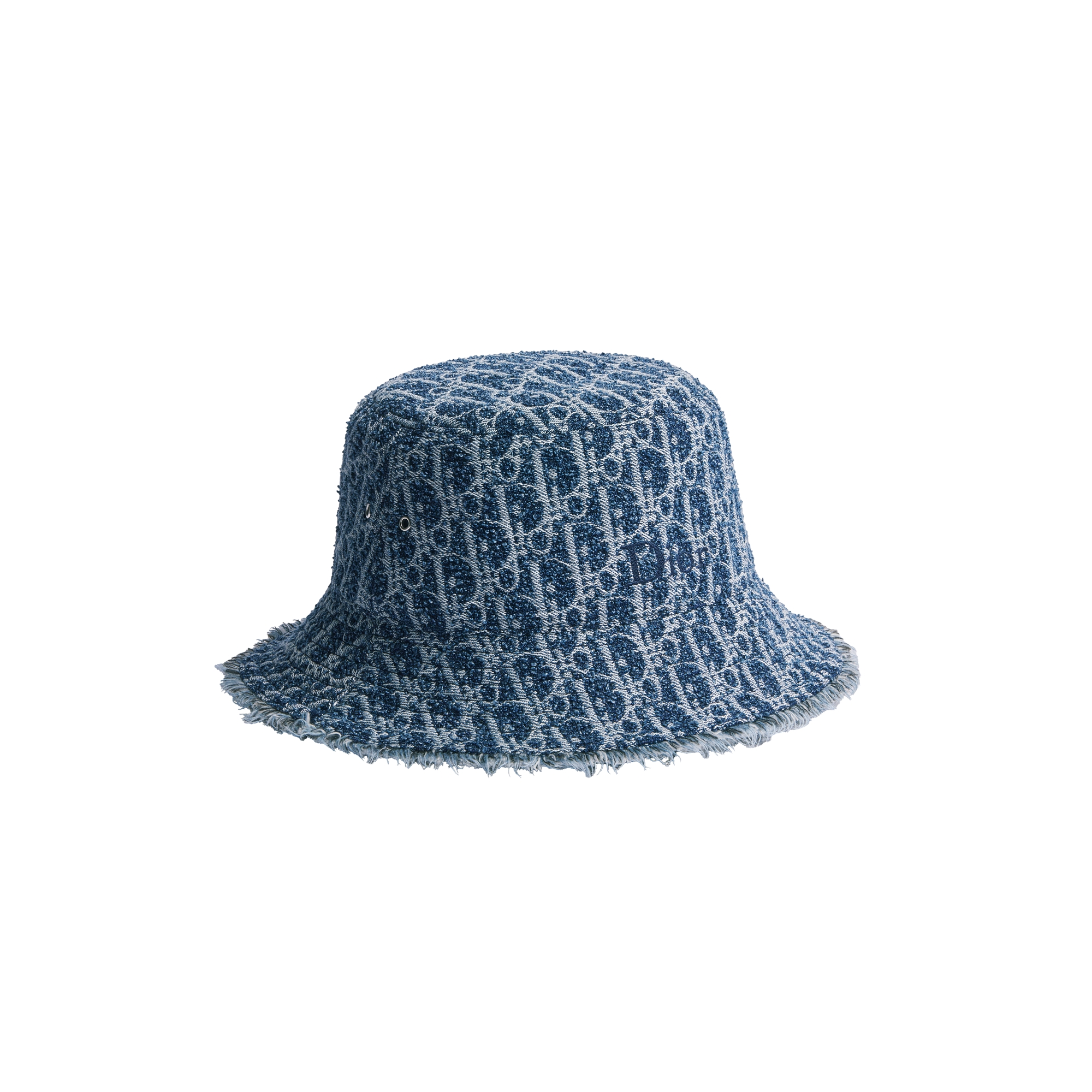 Dioriviera Dior Oblique Bucket Hat Blue Stonewashed Spongy Denim Jacquard E03