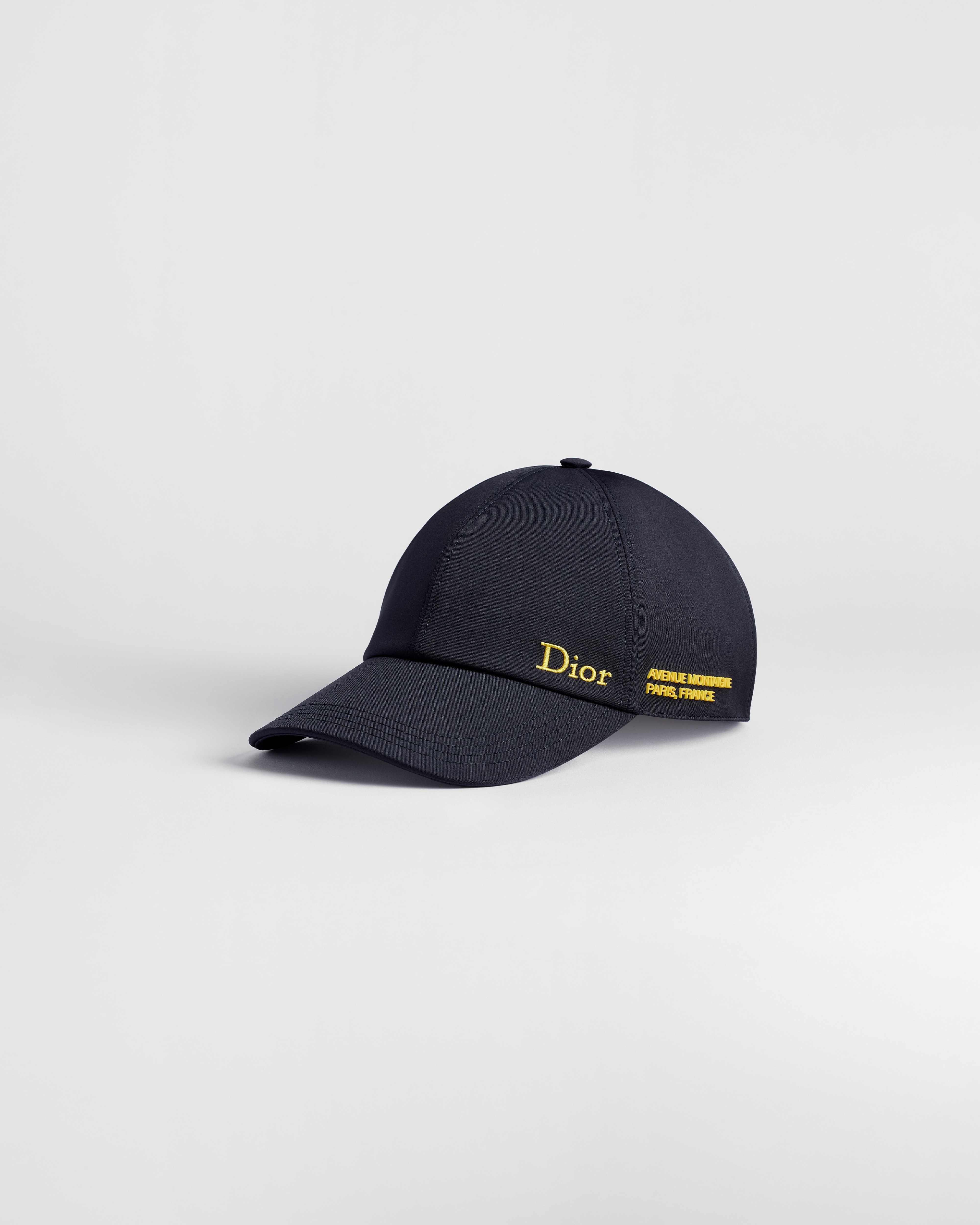 DiorAlps Dior Montaigne Cap Navy Blue Water-Repellent Technical Fabric E03