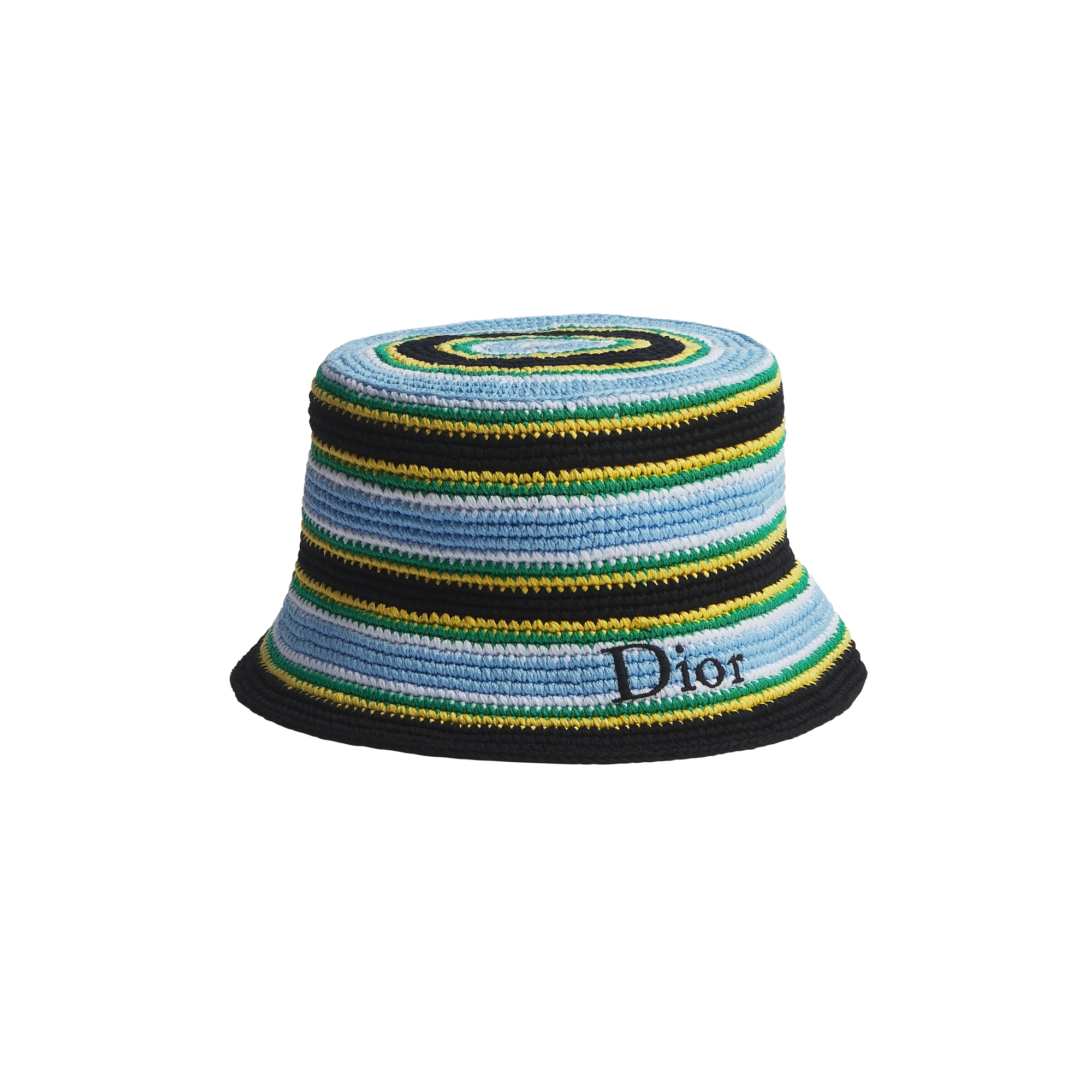 Dioriviera Bucket Hat Multicolor Raffia-Effect Cotton E03