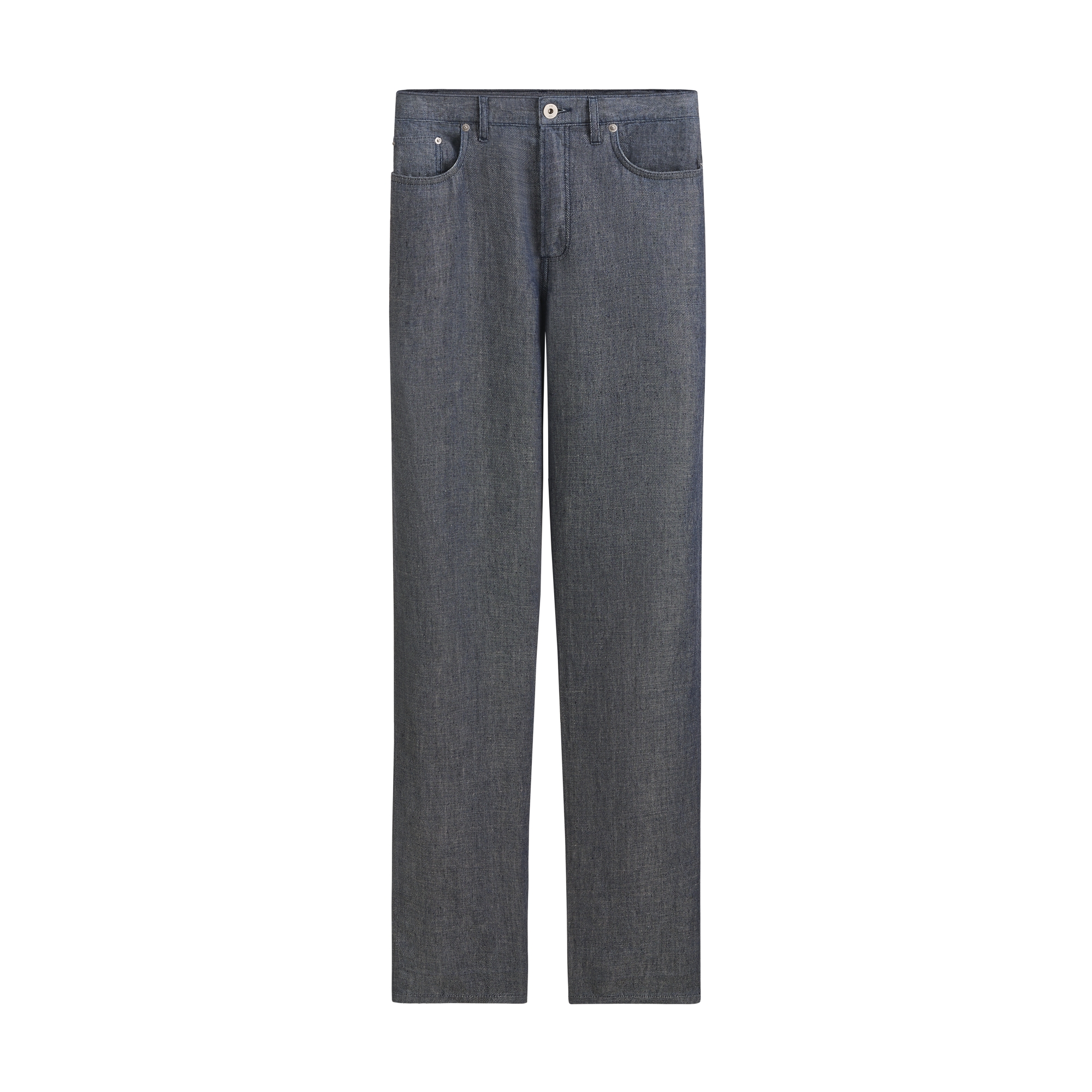 Long Regular Jeans Blue Linen Twill | DIOR