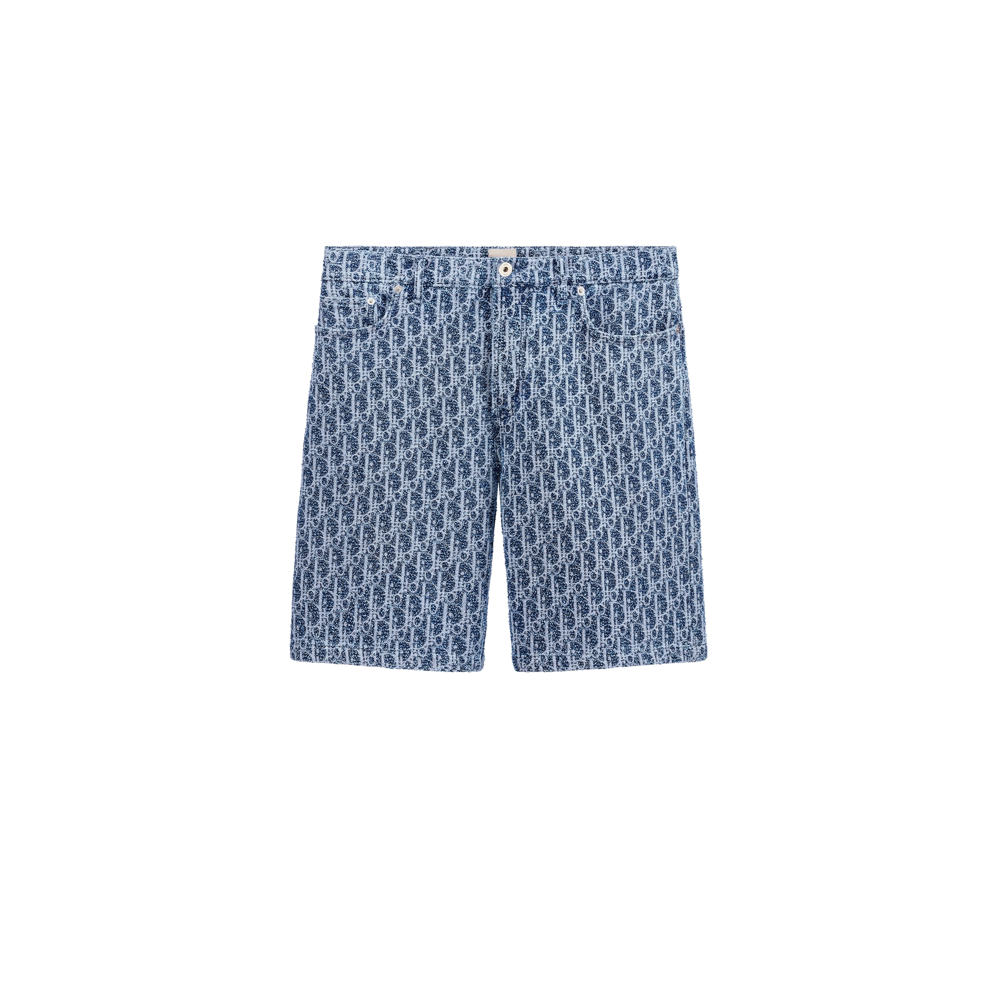 Dior Oblique Shorts Blue Spongy Cotton-Blend Twill E01