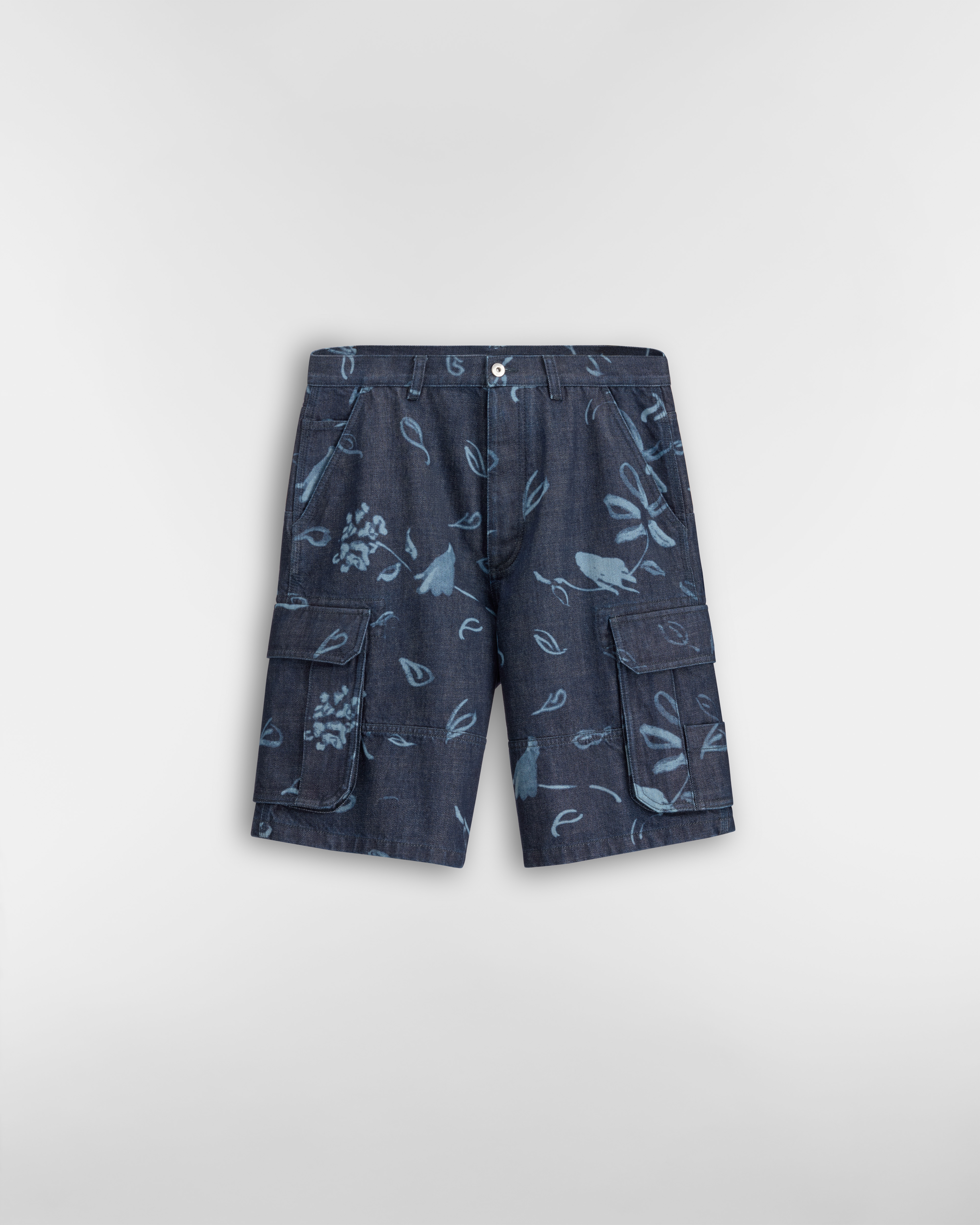 Short cargo Dioriviera Sergé de coton bleu E01
