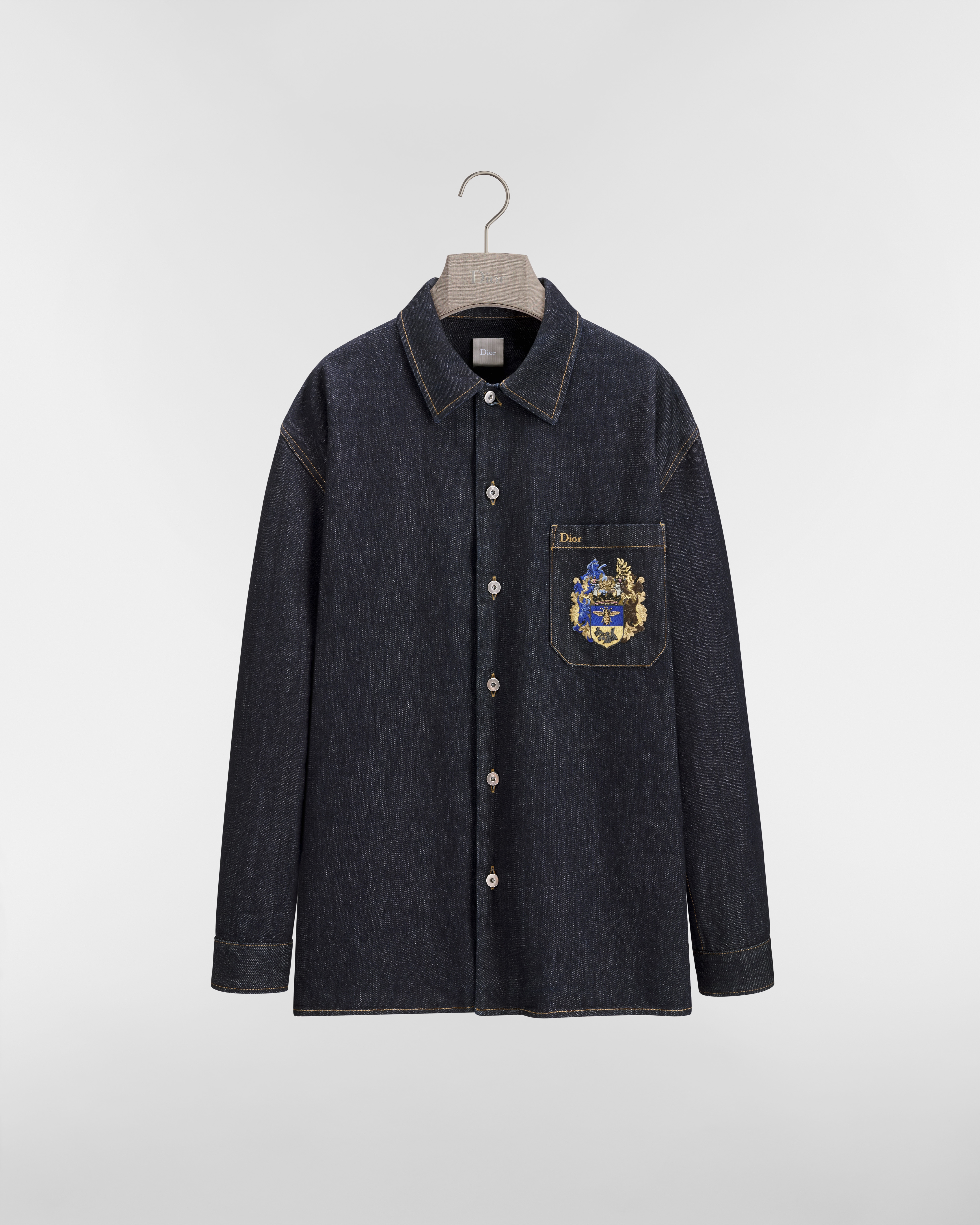 Surchemise en jean Dior Blason Sergé de coton bleu E01