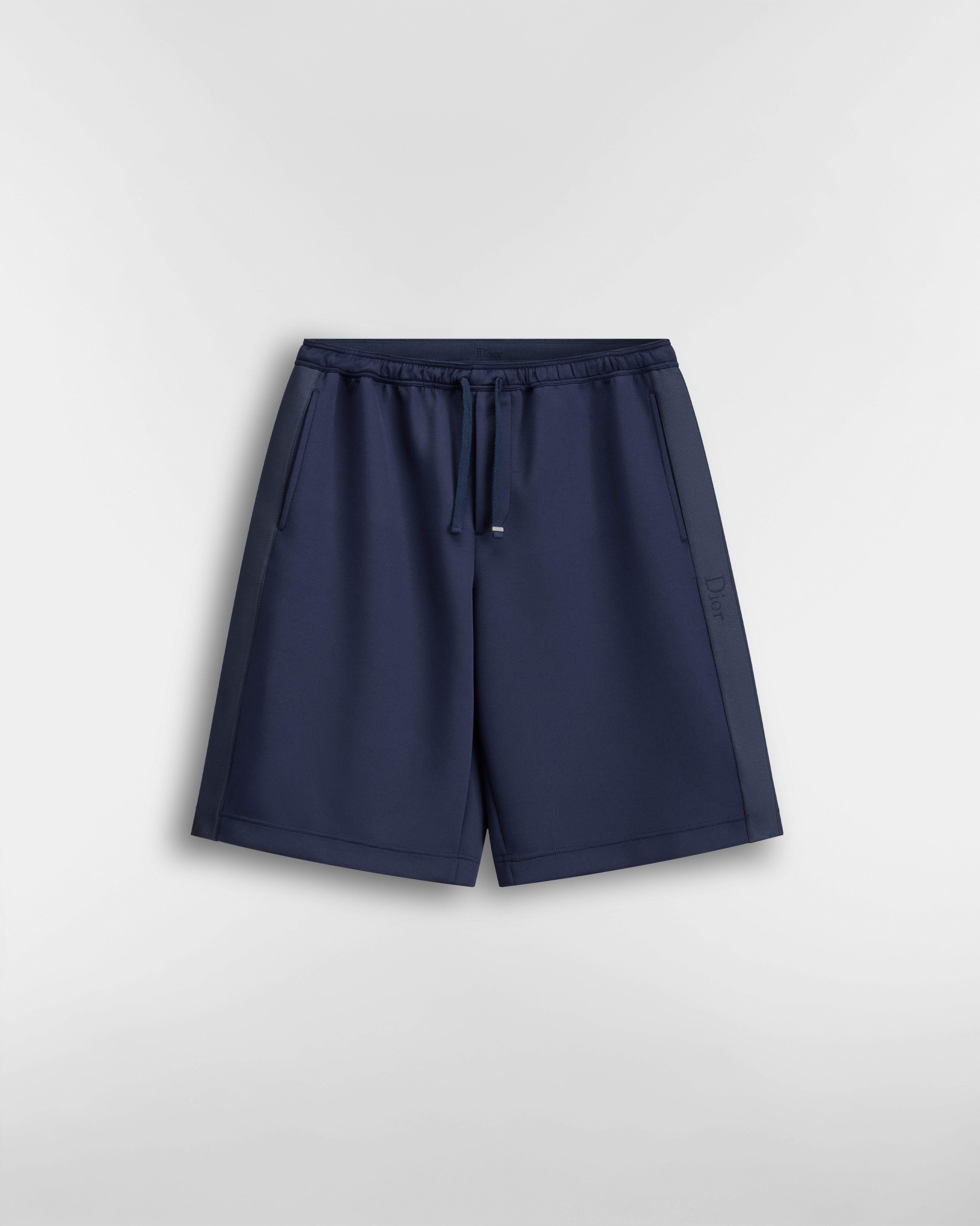 Bermuda Shorts Navy Blue Technical Jersey E01