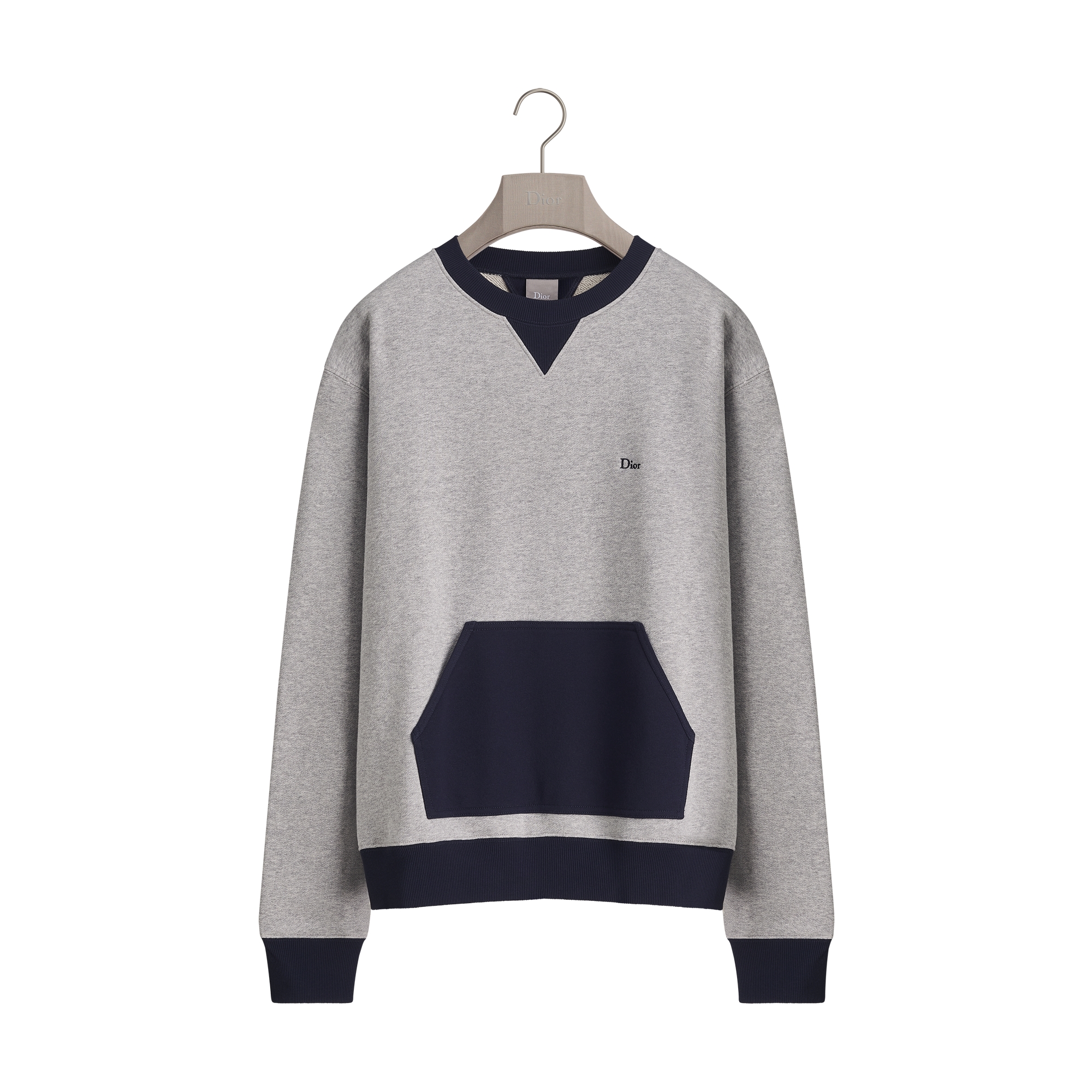 ら*送様 Christian Dior Sweatshirt with Dior Signature, Relaxed Fit Gray Cotton Jersey | DIOR