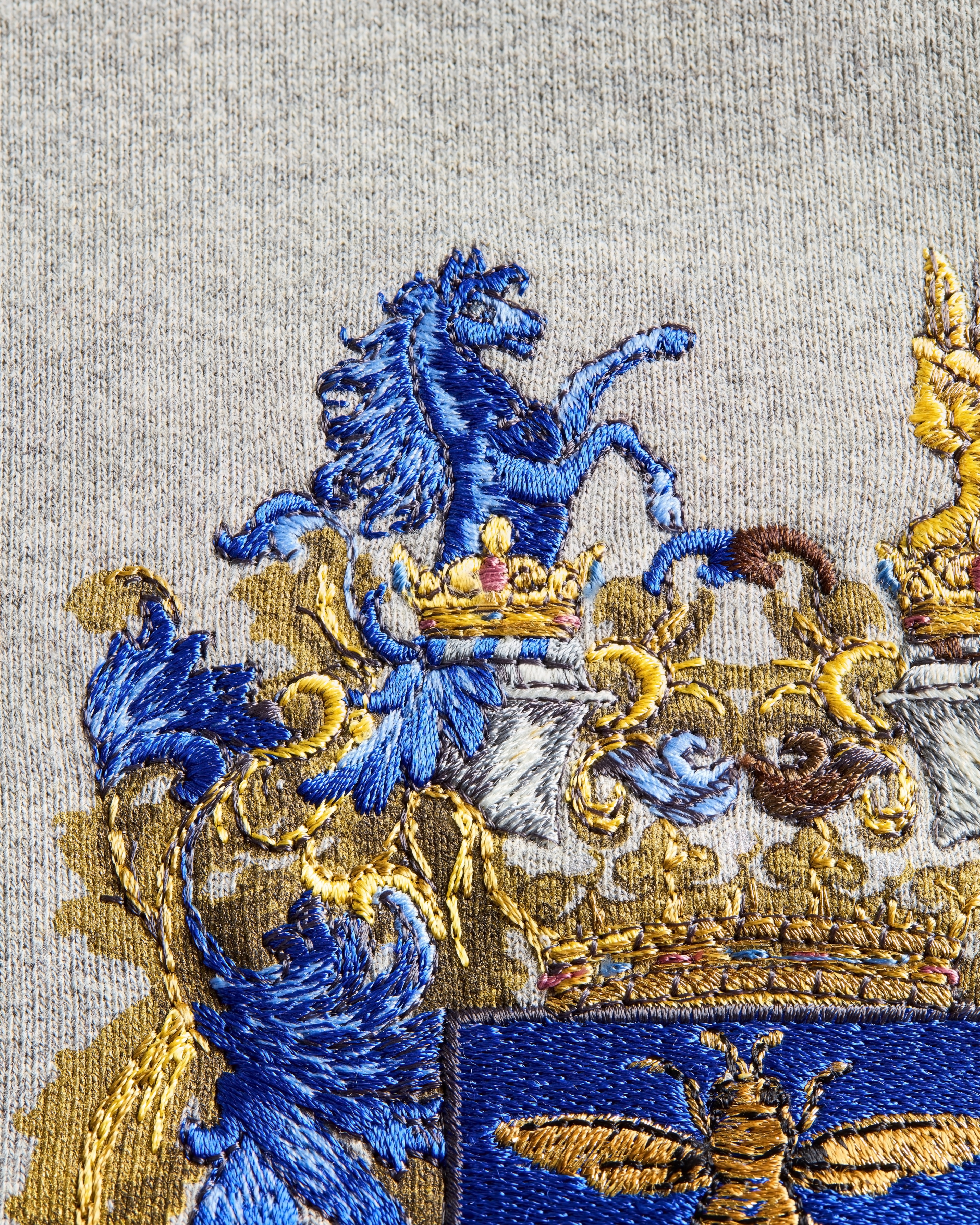 Hooded Sweatshirt with Dior Blason Embroidery, Relaxed Fit