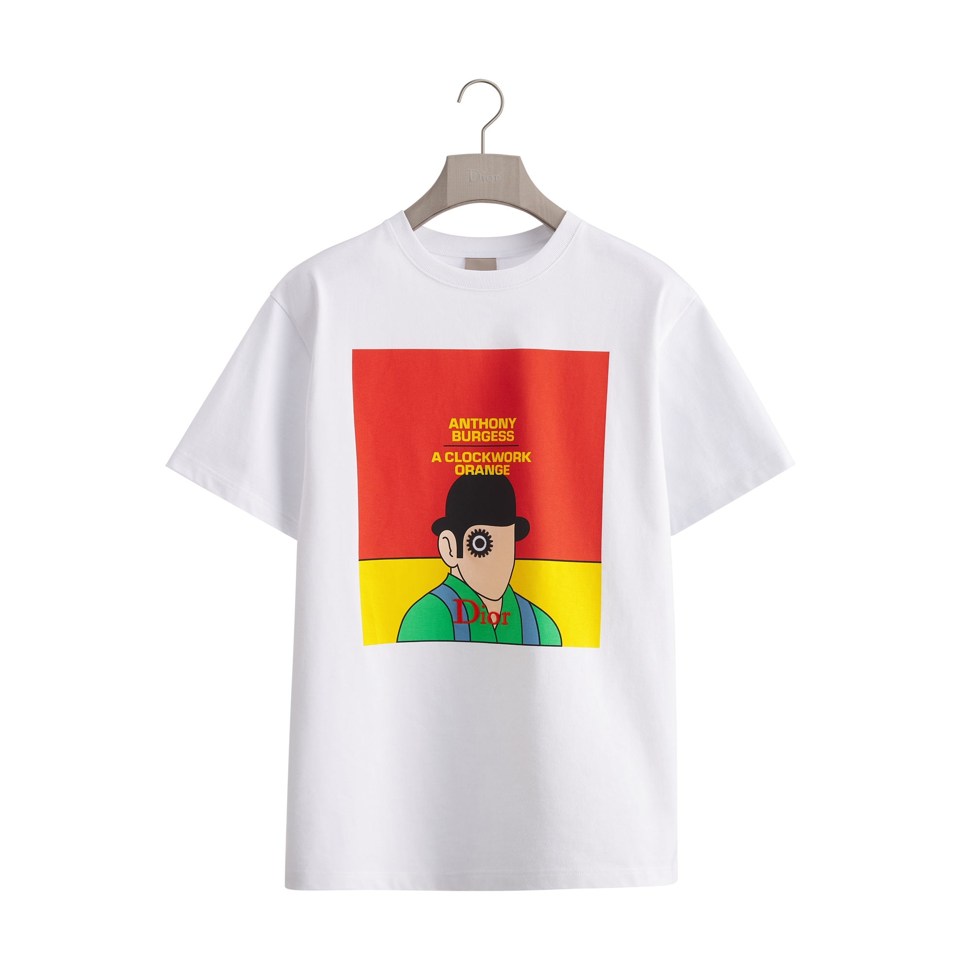 T-Shirt with Book Cover Print, Relaxed Fit Multicolor Cotton Jersey E01