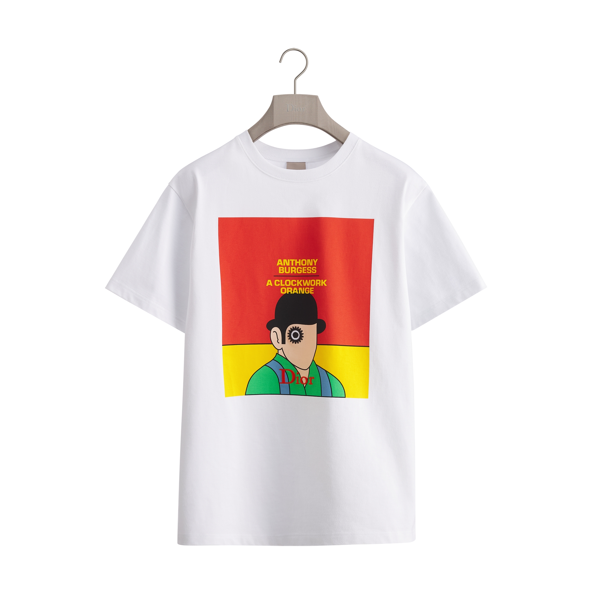 T-Shirt with Book Cover Print, Relaxed Fit Multicolor Cotton Jersey E01
