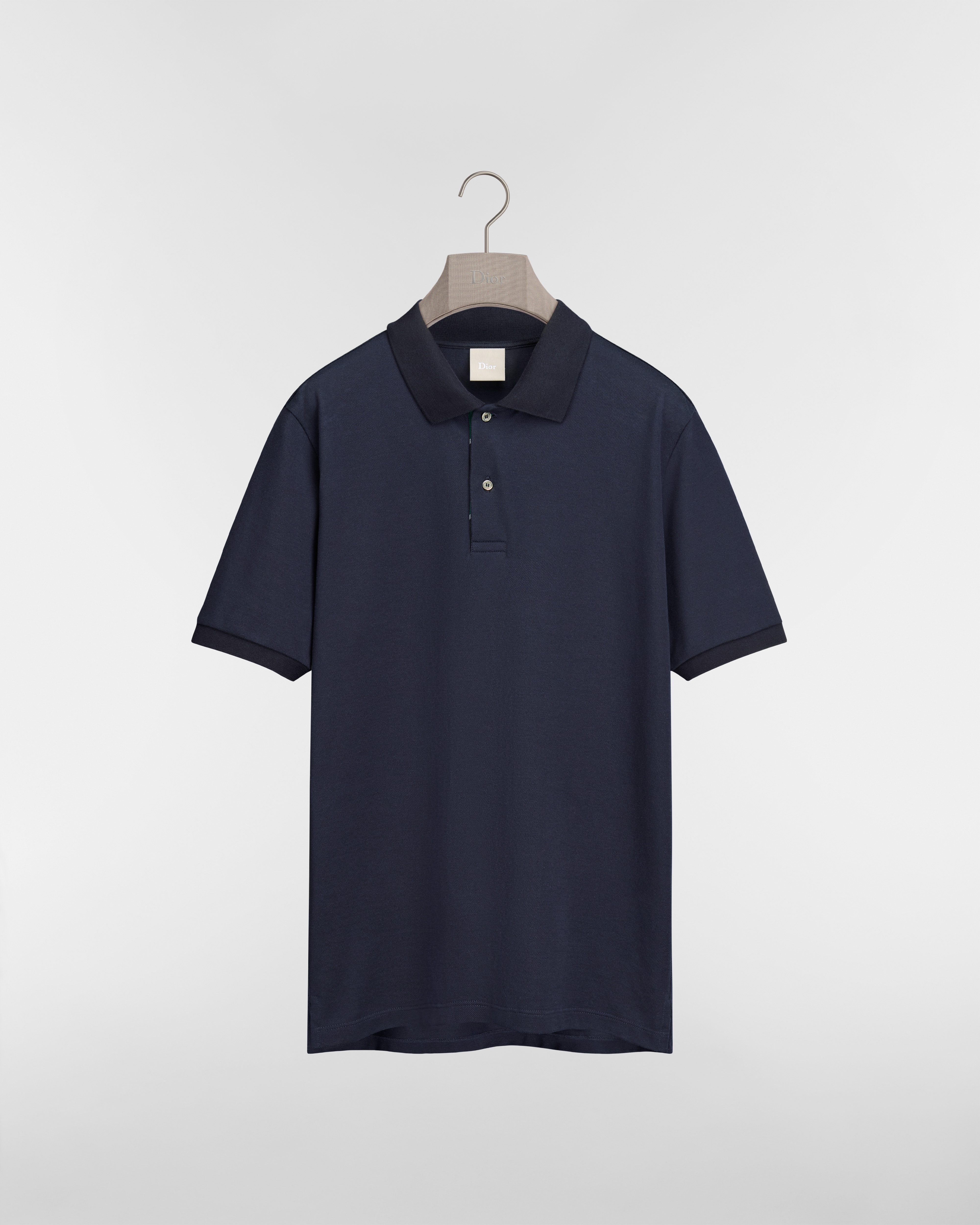 Dior Regimental Poloshirt, Regular Fit Baumwollpikee in Blau E01