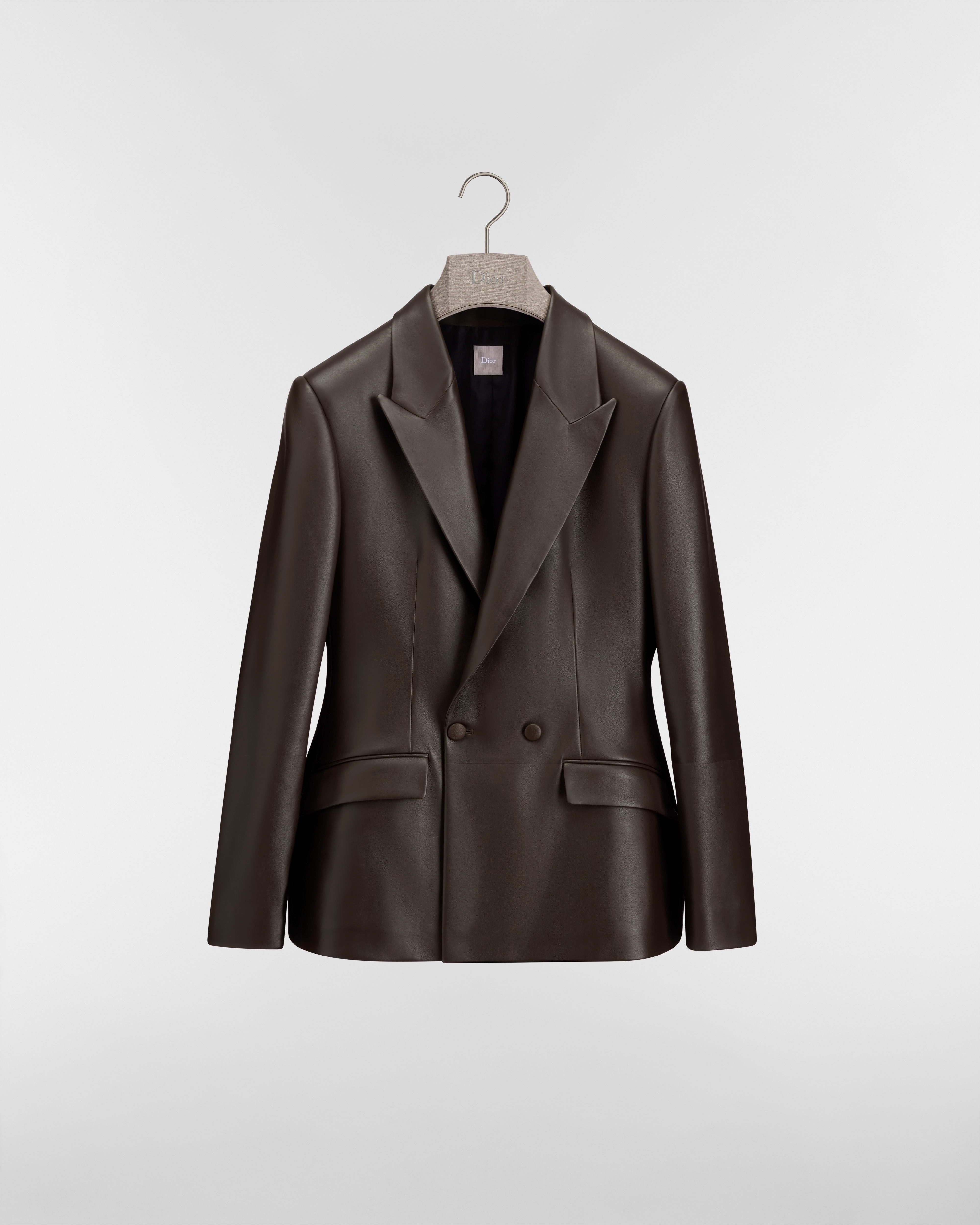 Bar Jacket Deep Brown Lambskin E01