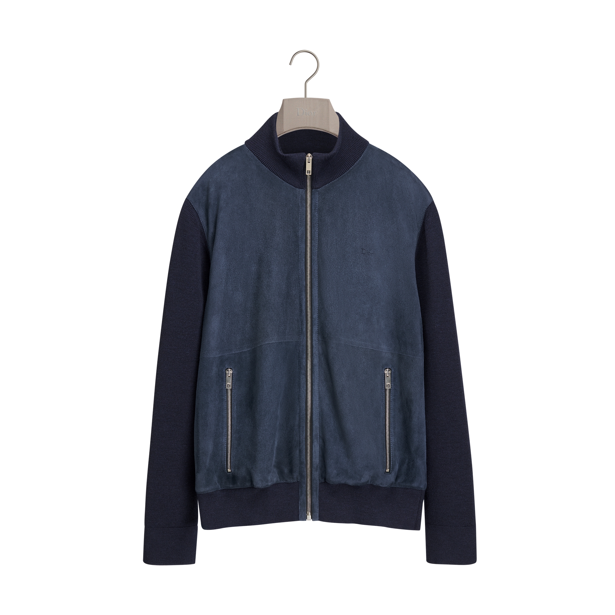 Zipped Jacket Navy Blue Lambskin | DIOR