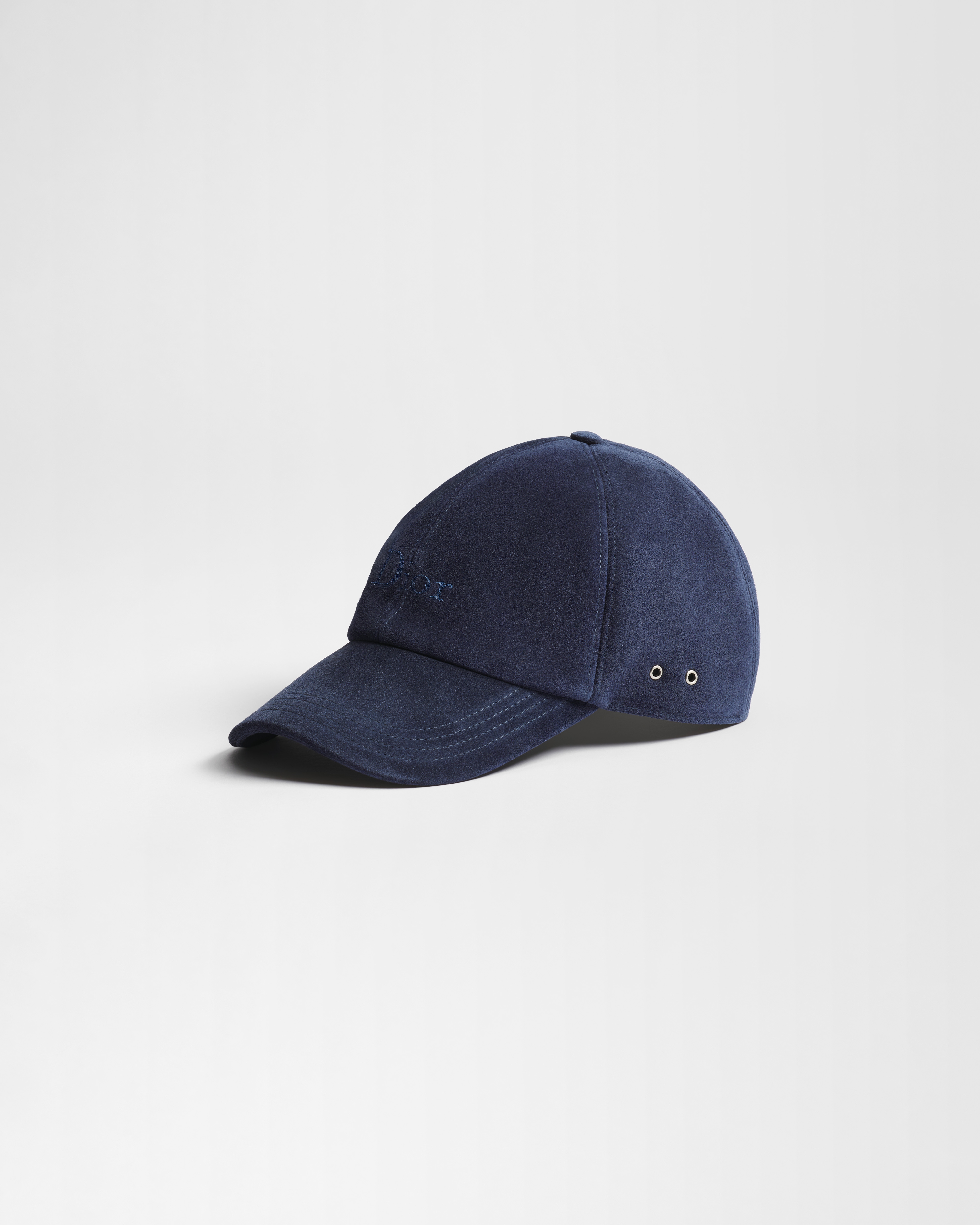 Dior Cap Navy Blue Suede Calfskin E03