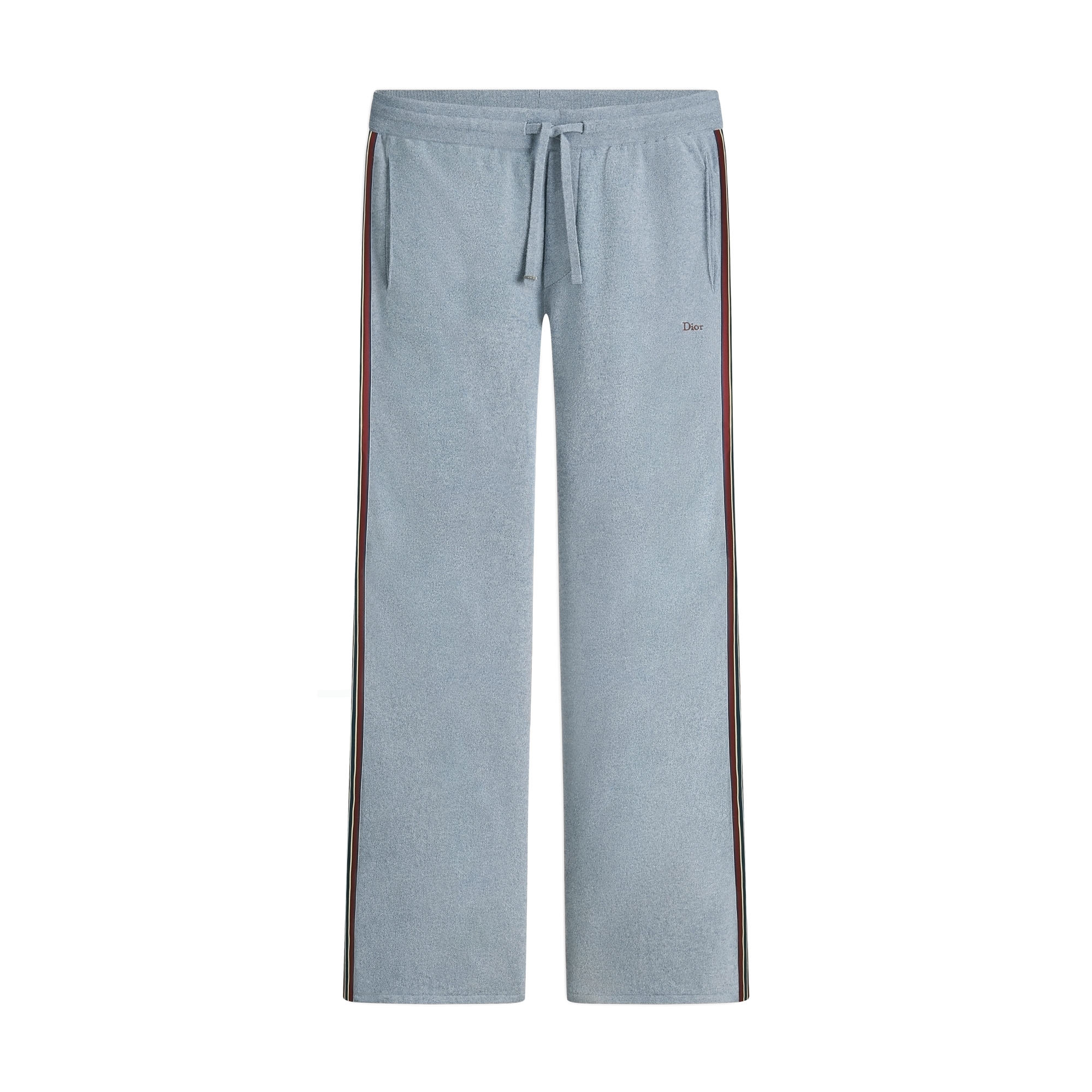 Track Pants Blue Cashmere and Cotton Knit E01