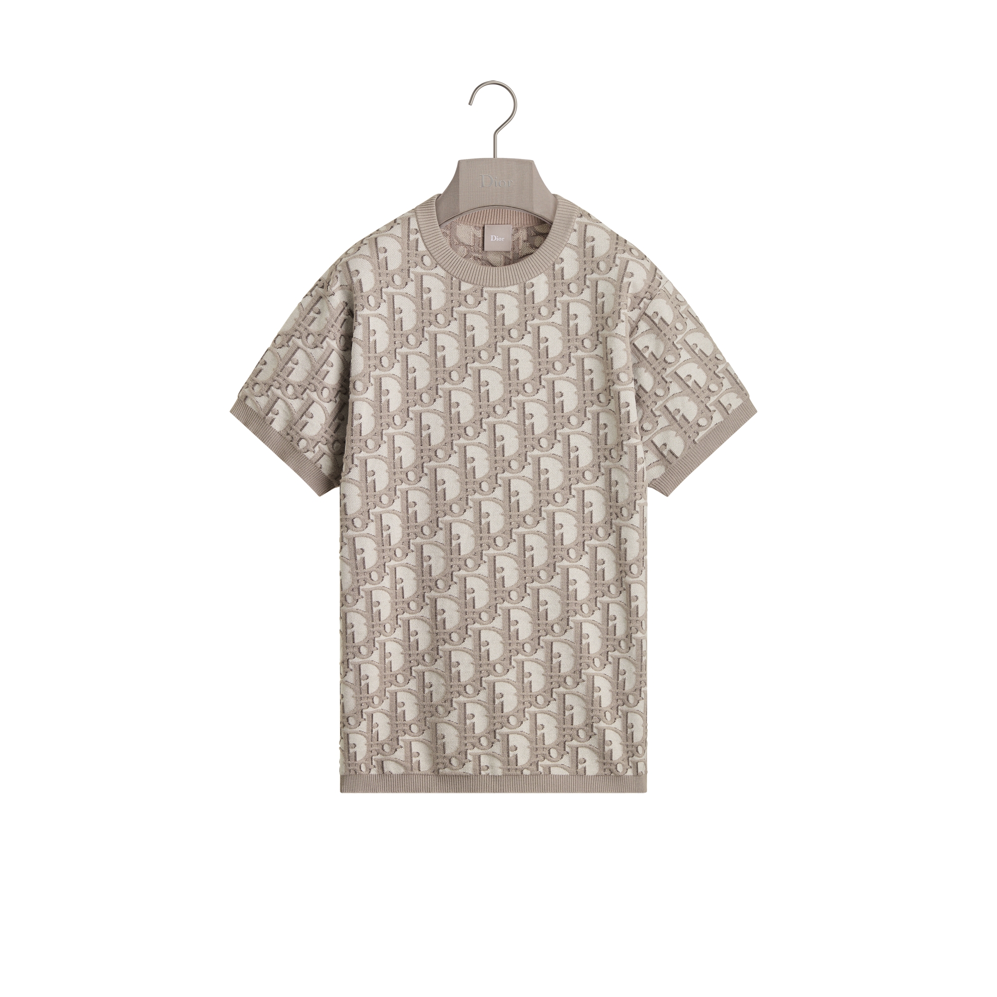 Dior トップス Dior Oblique Sweater Burgundy Cotton-Wool-Silk-Blend Jacquard | DIOR