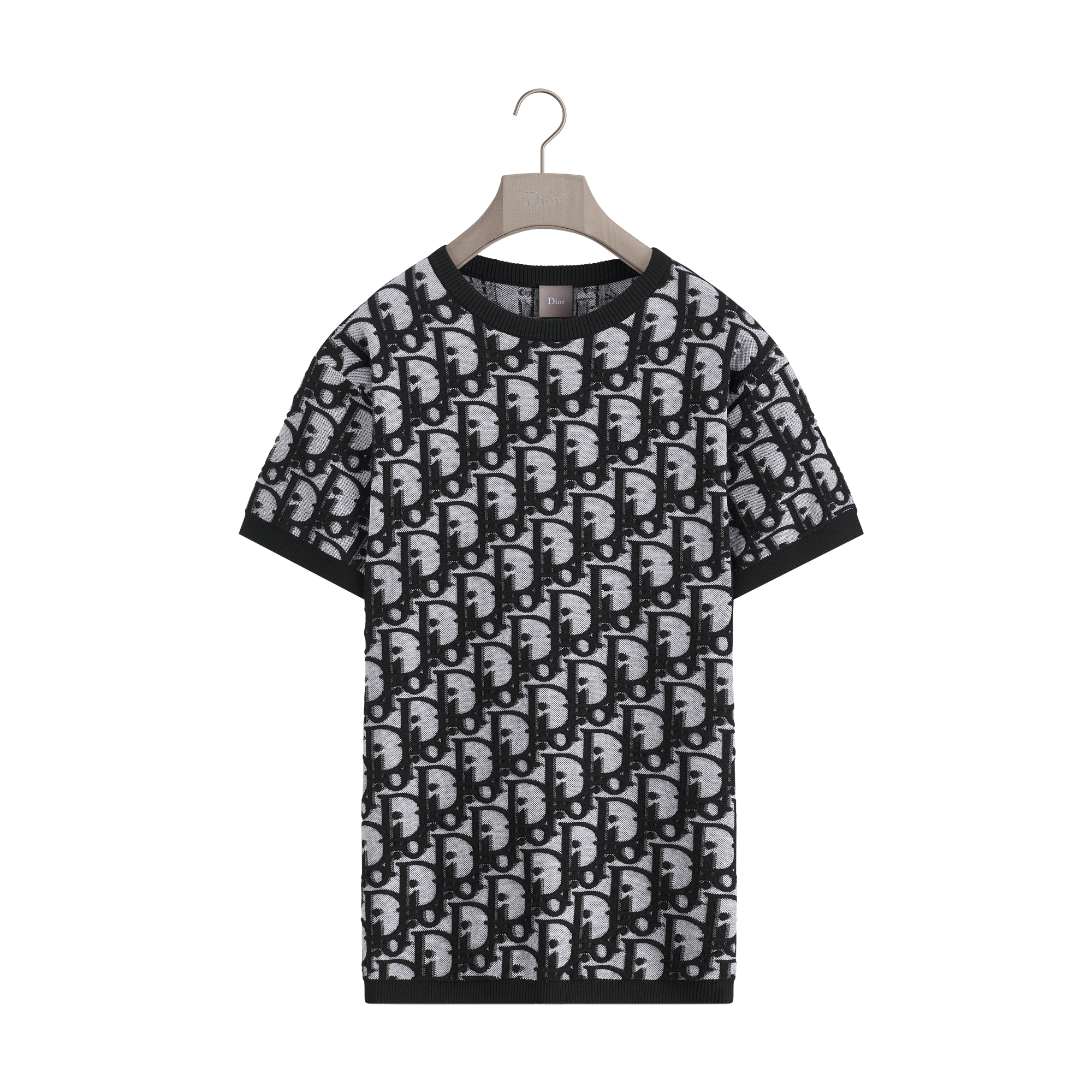  Black Cotton-Wool-Silk-Blend Jacquard