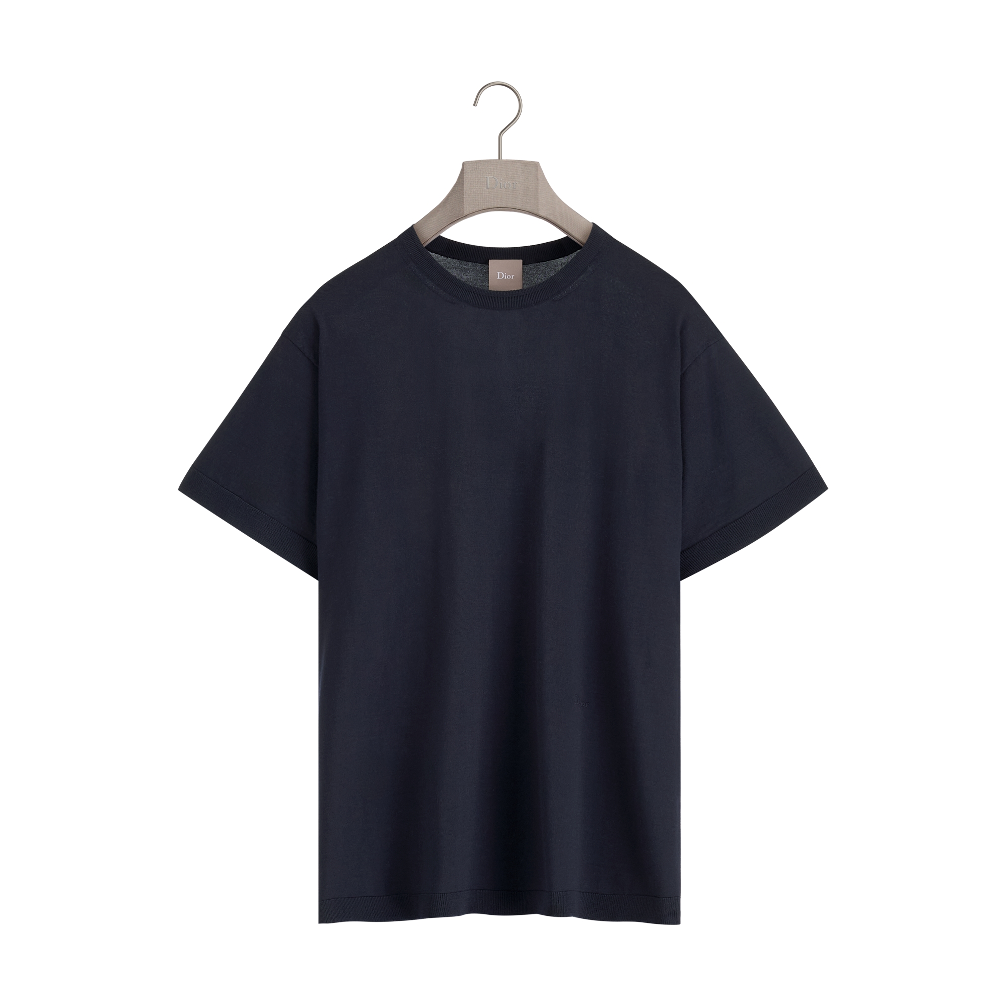  Navy Blue Wool and Silk Knit