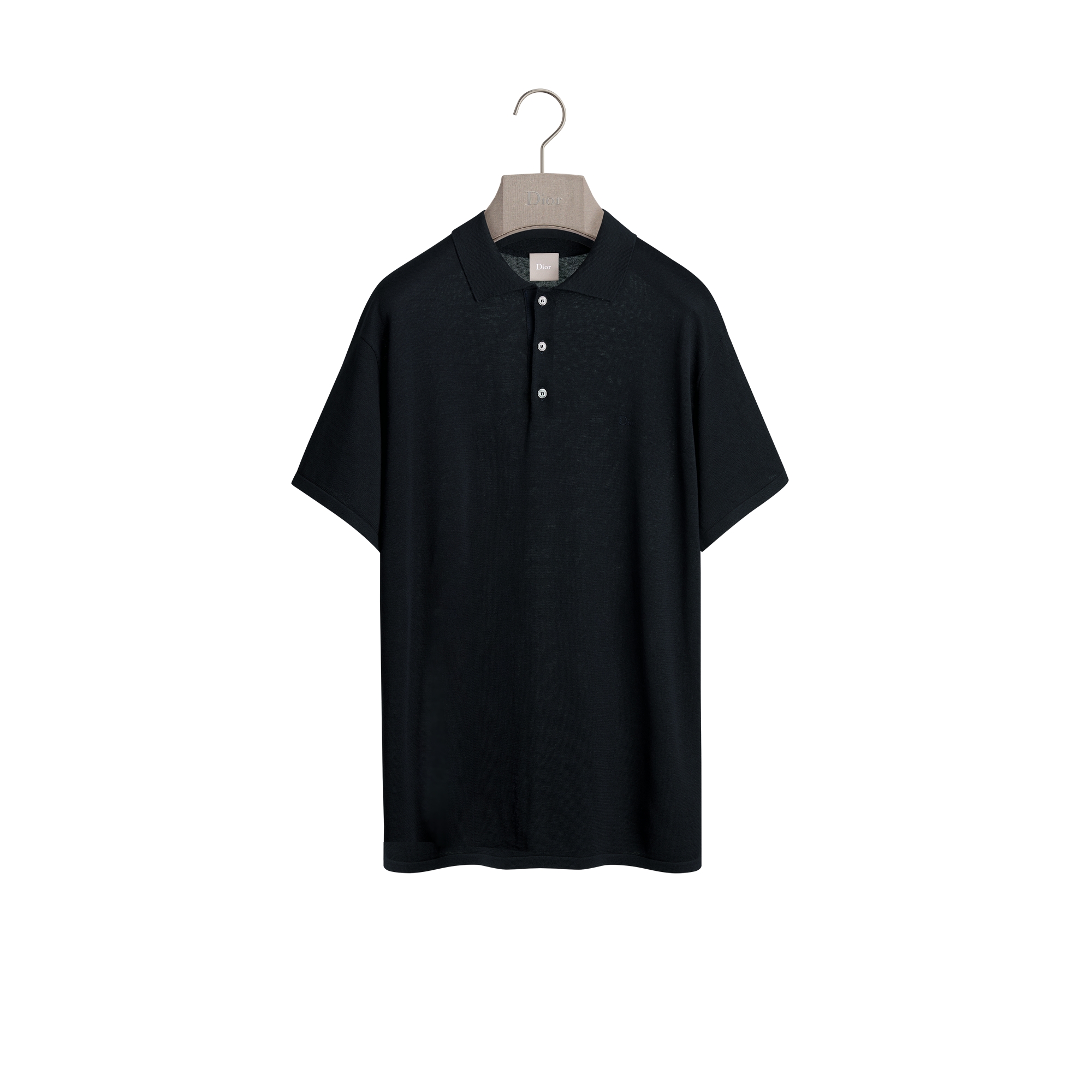 08ss Kris期 DIOR HOMME S/S POLO SHIRTS Polo Shirt with Bee Embroidery Navy Blue Cotton Piqué | DIOR