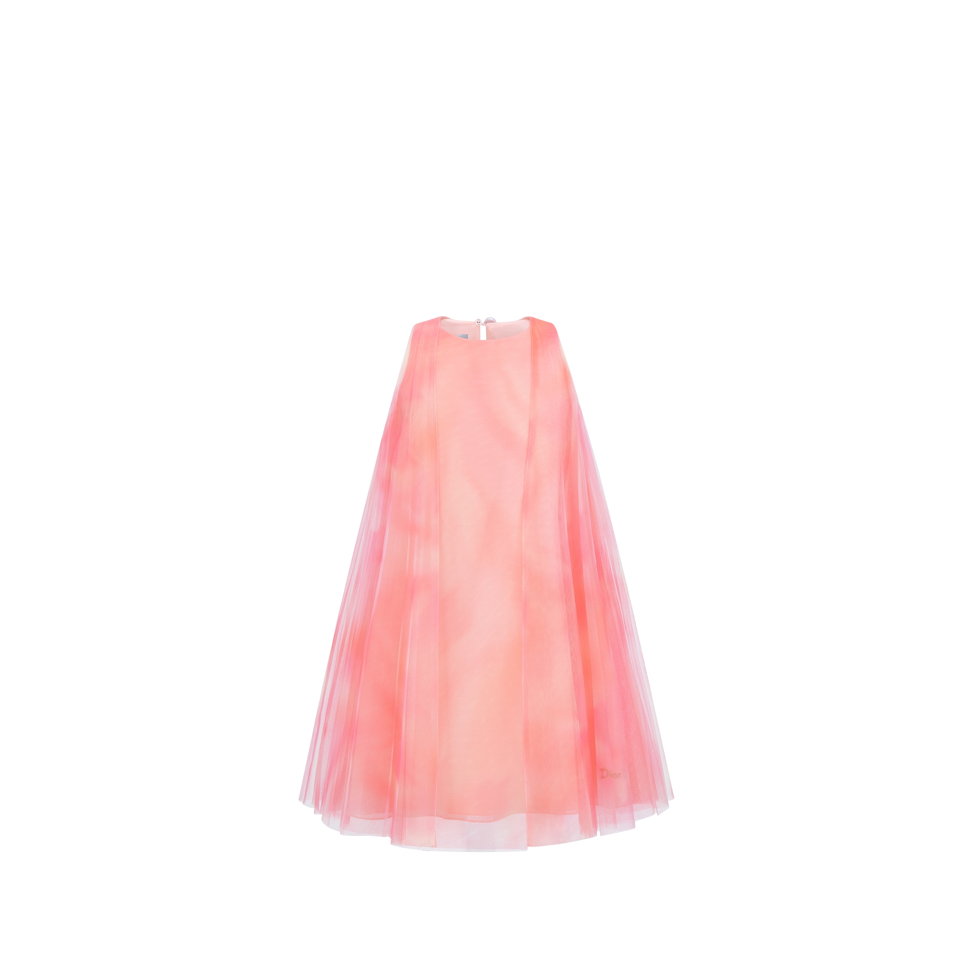 Kids' Flared Dress Pink Multicolor Tulle E01