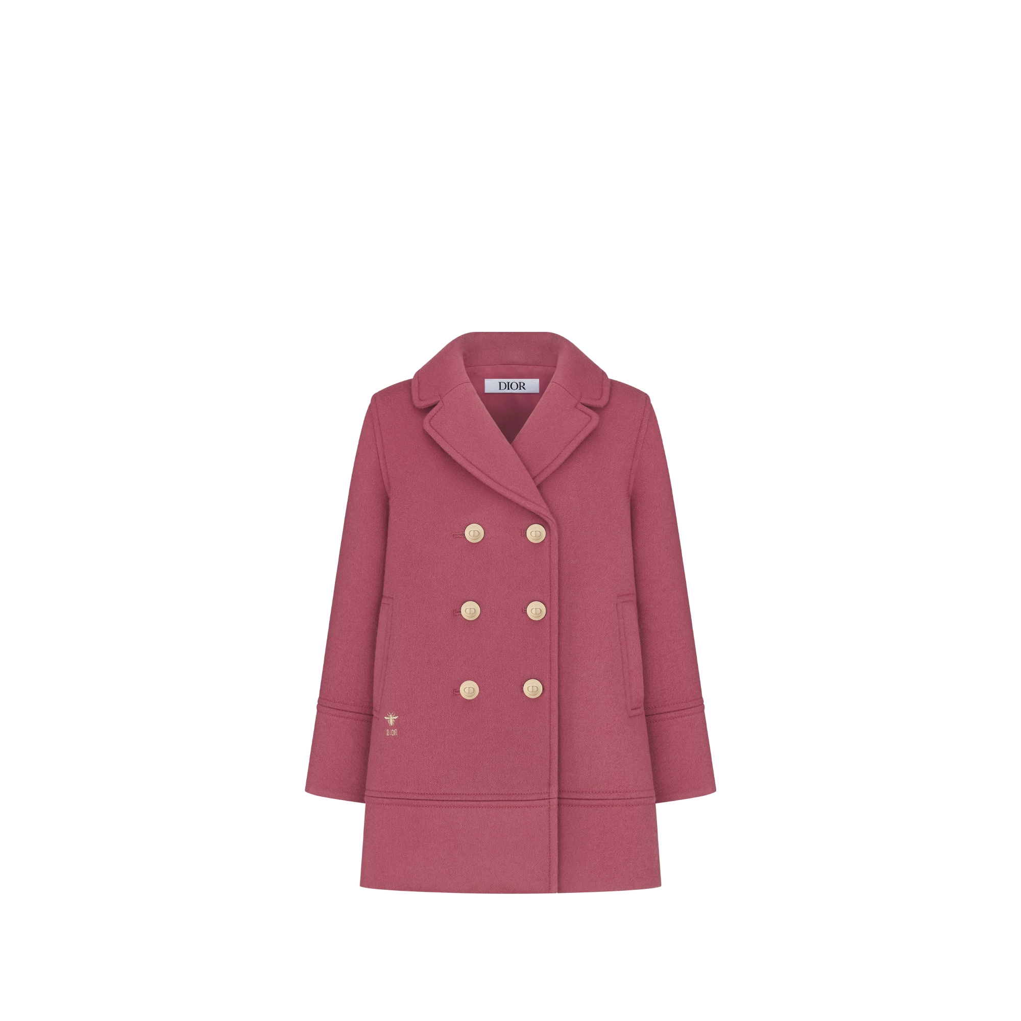 Kids' Peacoat Antique Pink Wool E01