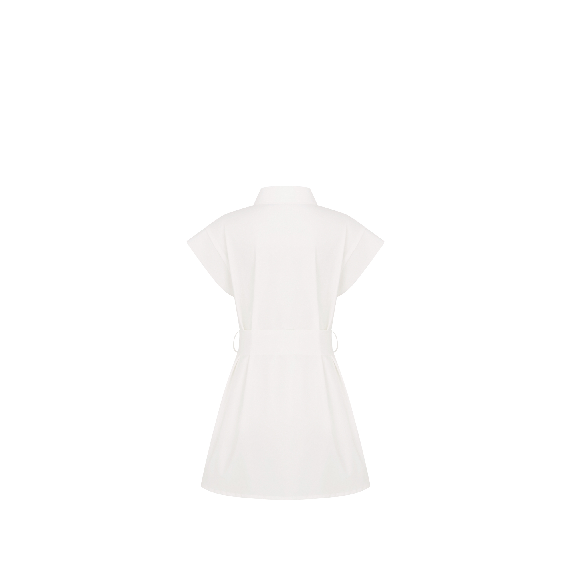 Kids' Shirtdress Ivory Cotton Poplin E08
