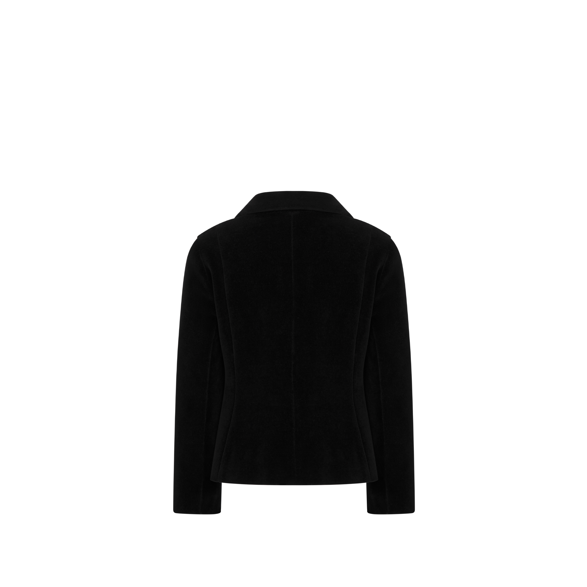 Kids' Bar Jacket Black Cotton-Blend Velvet E08