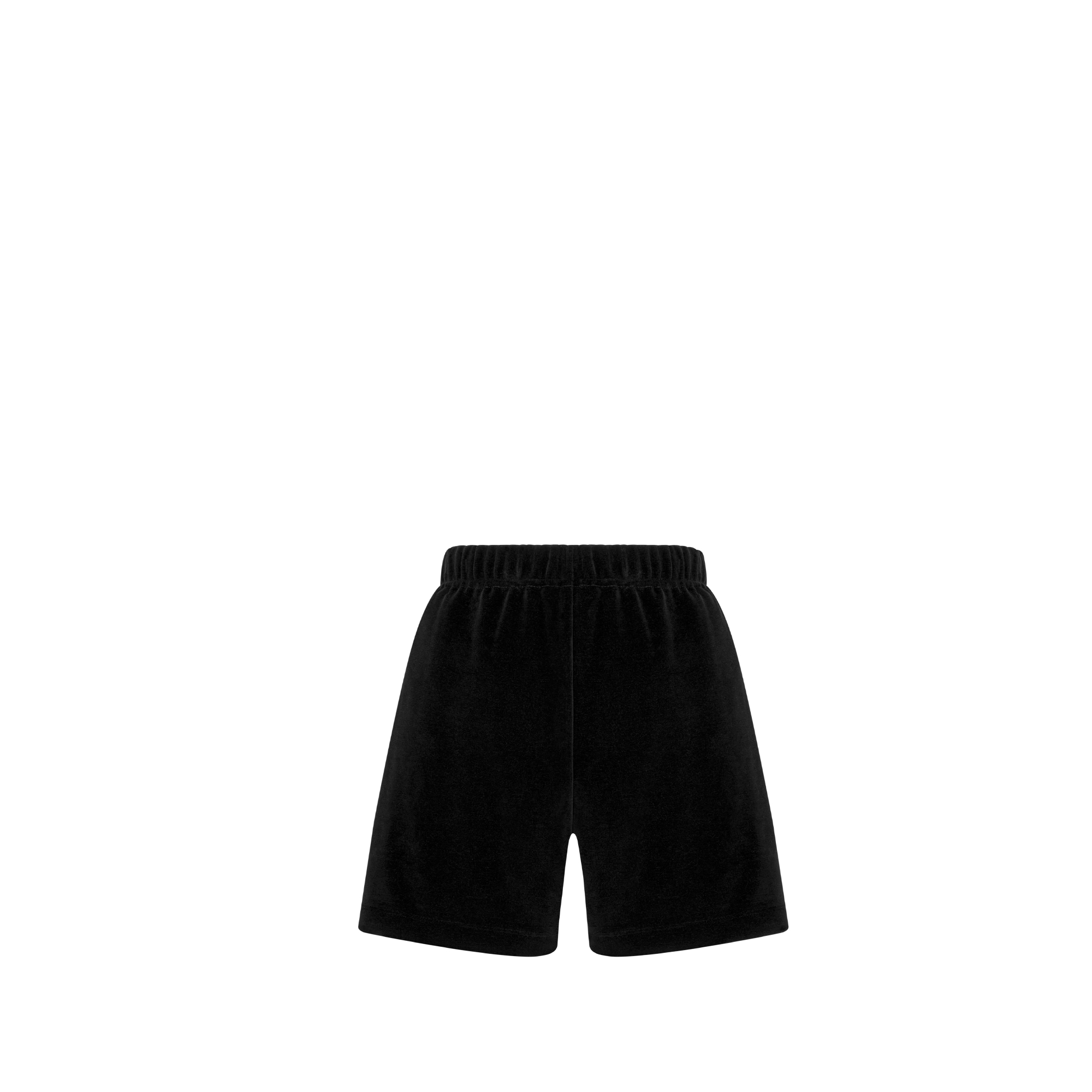 Kids' Shorts Black Cotton-Blend Velvet E08