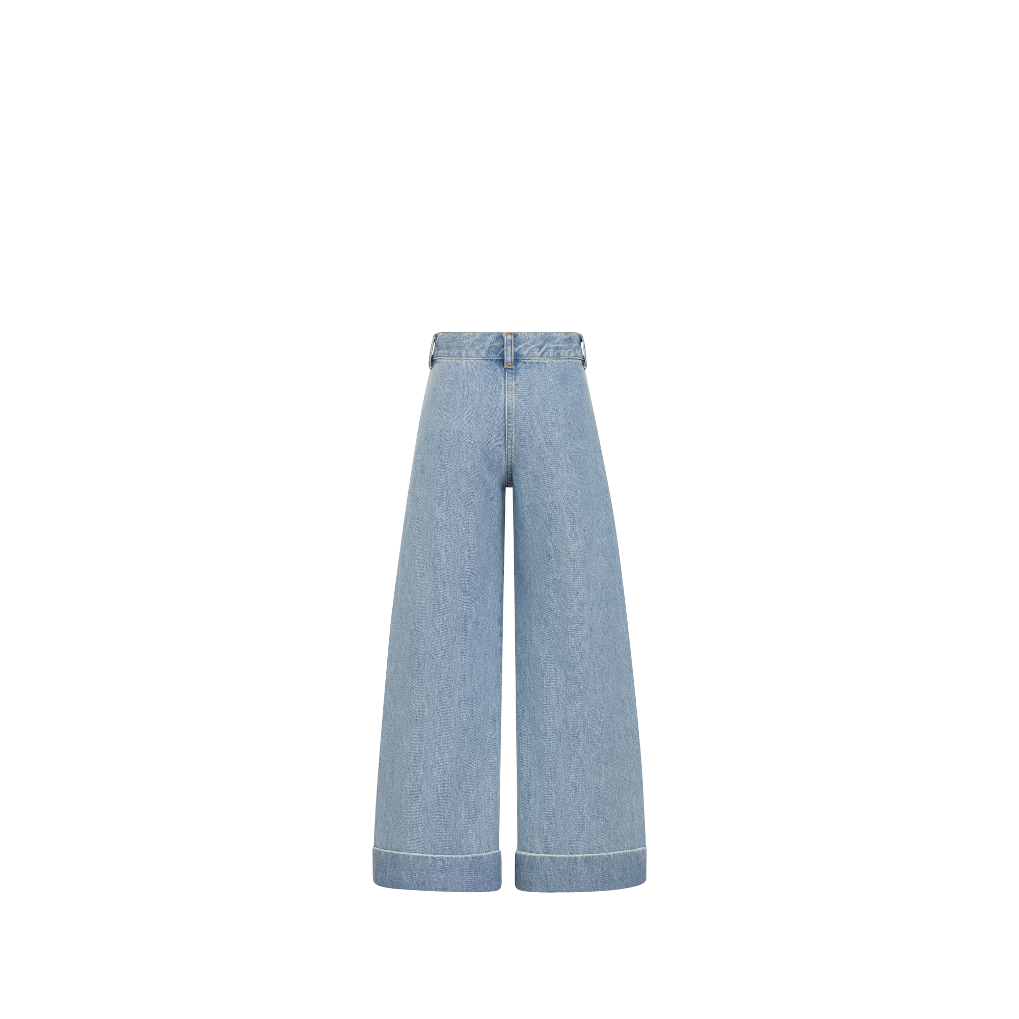 Hose mit weitem Hosenbein für Kinder Baumwolldenim in Blau E08