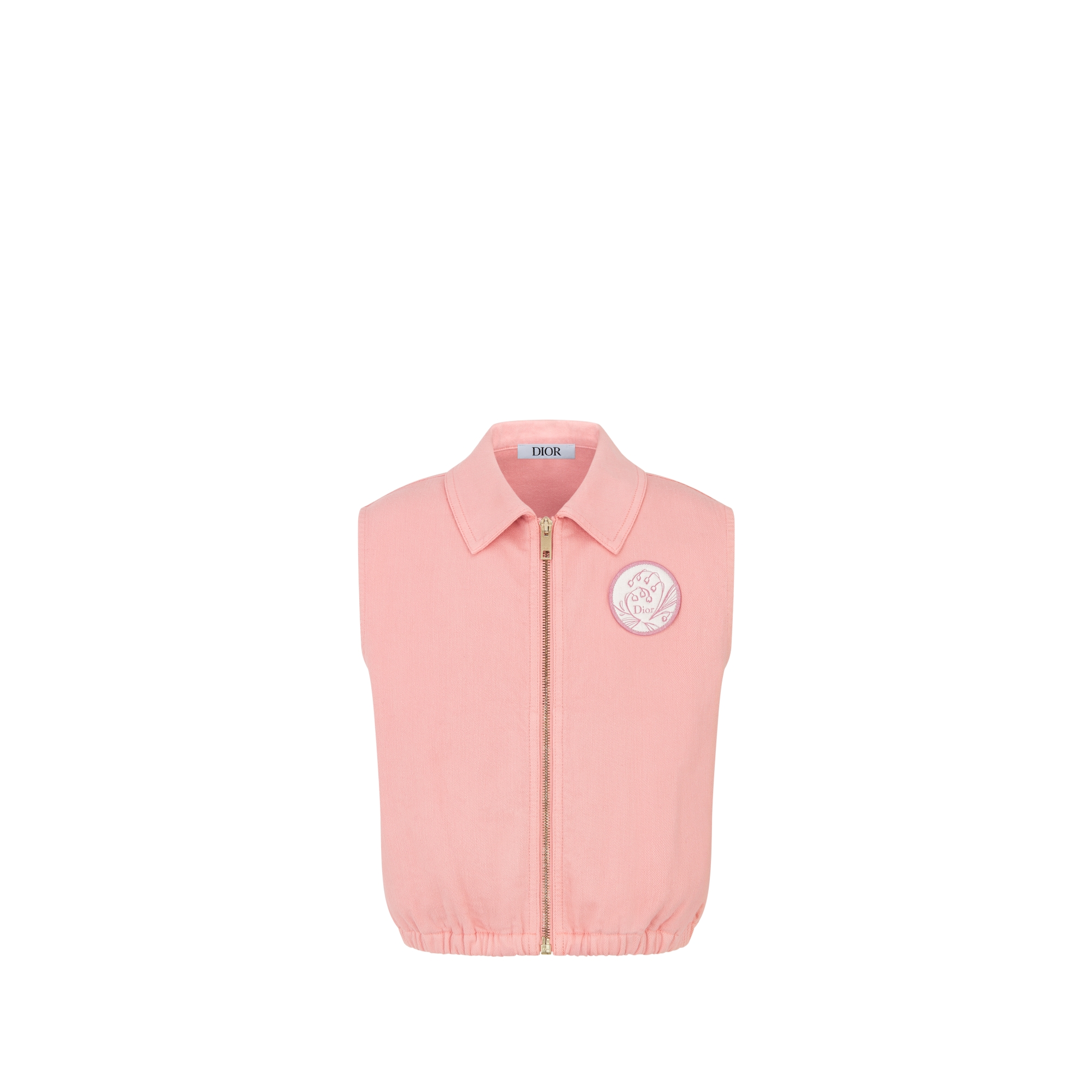 Gilet per bambini Denim di cotone rosa E01