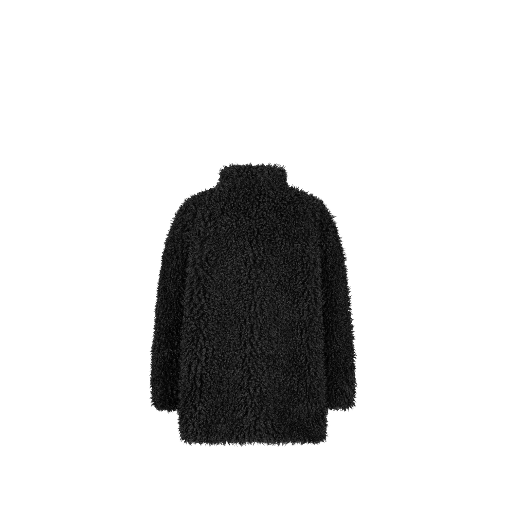 Kids' Coat Black Bouclé E08