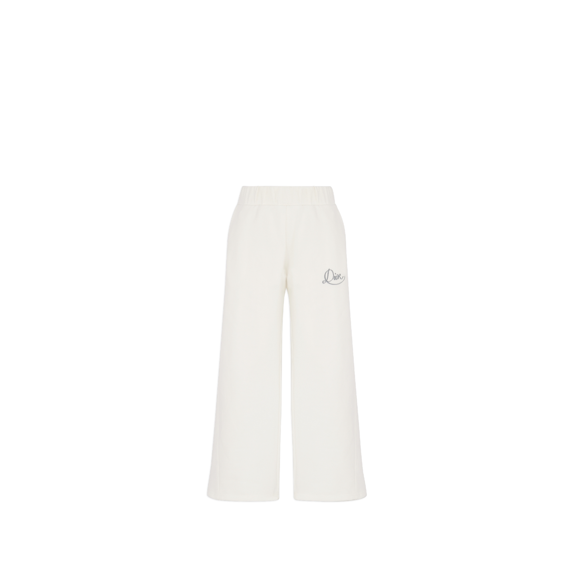 Kids' Track Pants Ivory Brushed Cotton Fleece E01