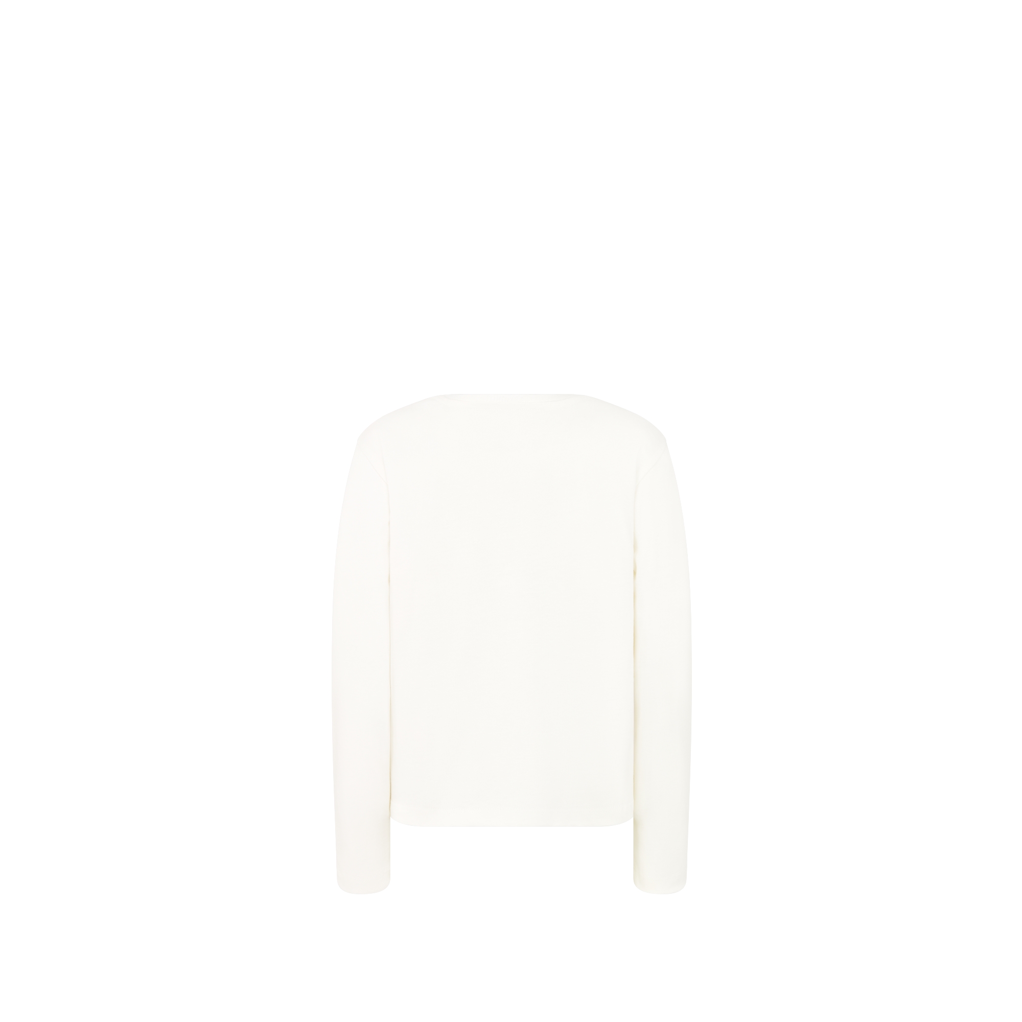 Kids' Long-Sleeved T-Shirt Ivory Cotton Jersey E08