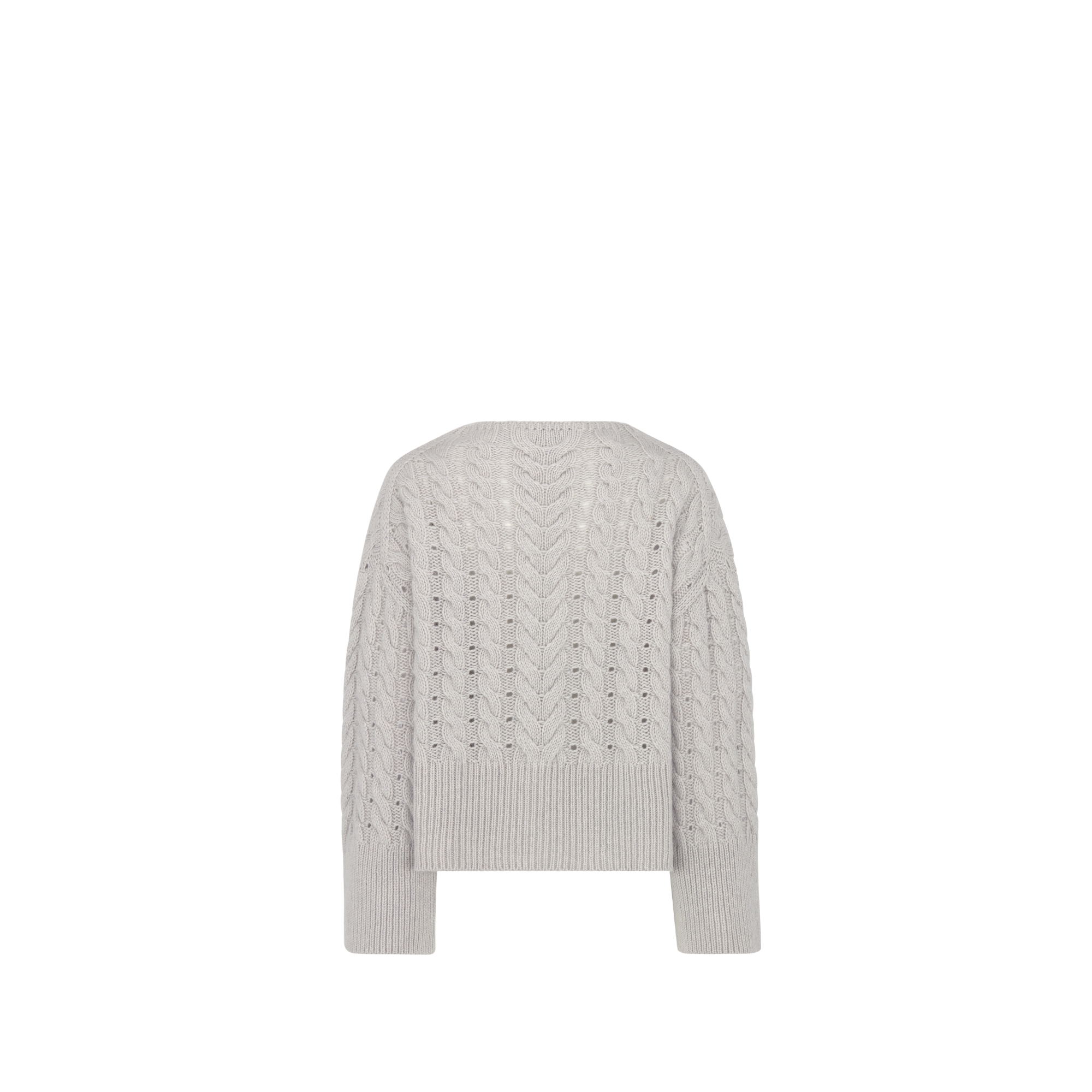 Kids' Sweater Gray Cashmere Cable Knit E08