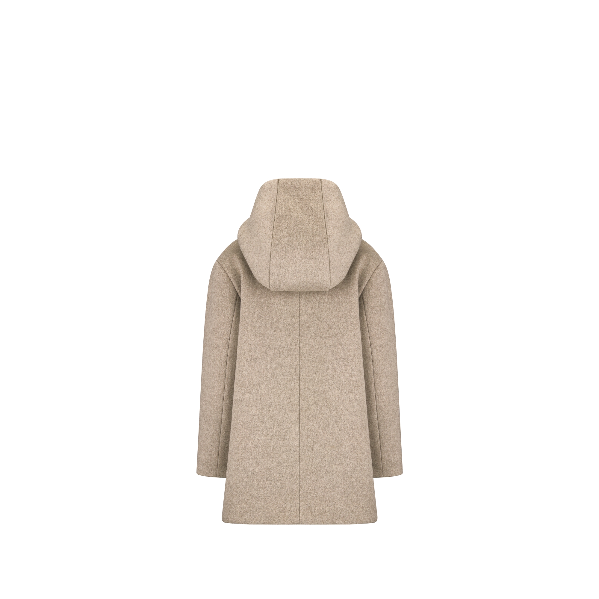 Manteau à capuche enfant Drap de cachemire beige E08