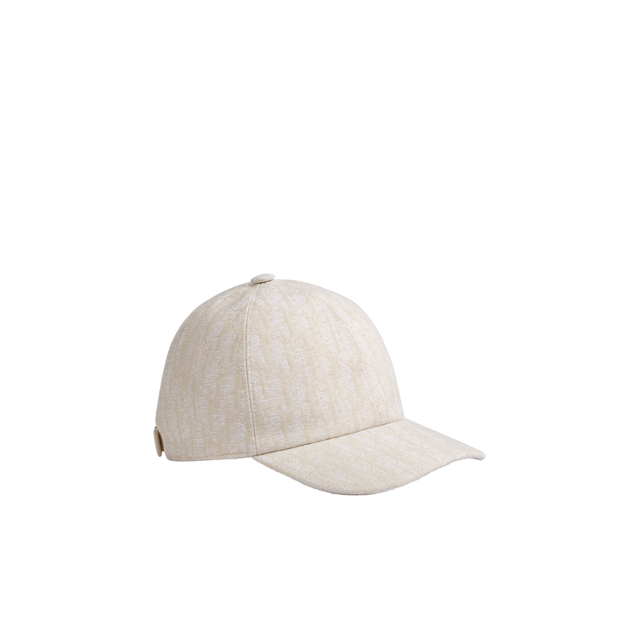 Kids' Cap Beige Cotton Gabardine with Dior Oblique jacquard Motif E03