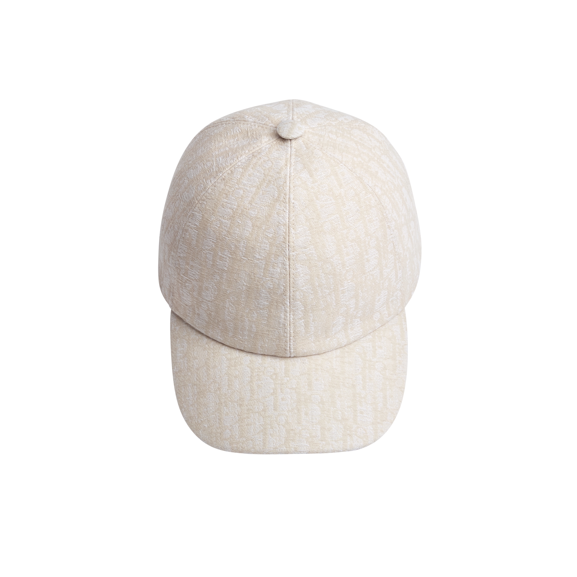 Kids' Cap Beige Cotton Gabardine with Dior Oblique jacquard Motif E06