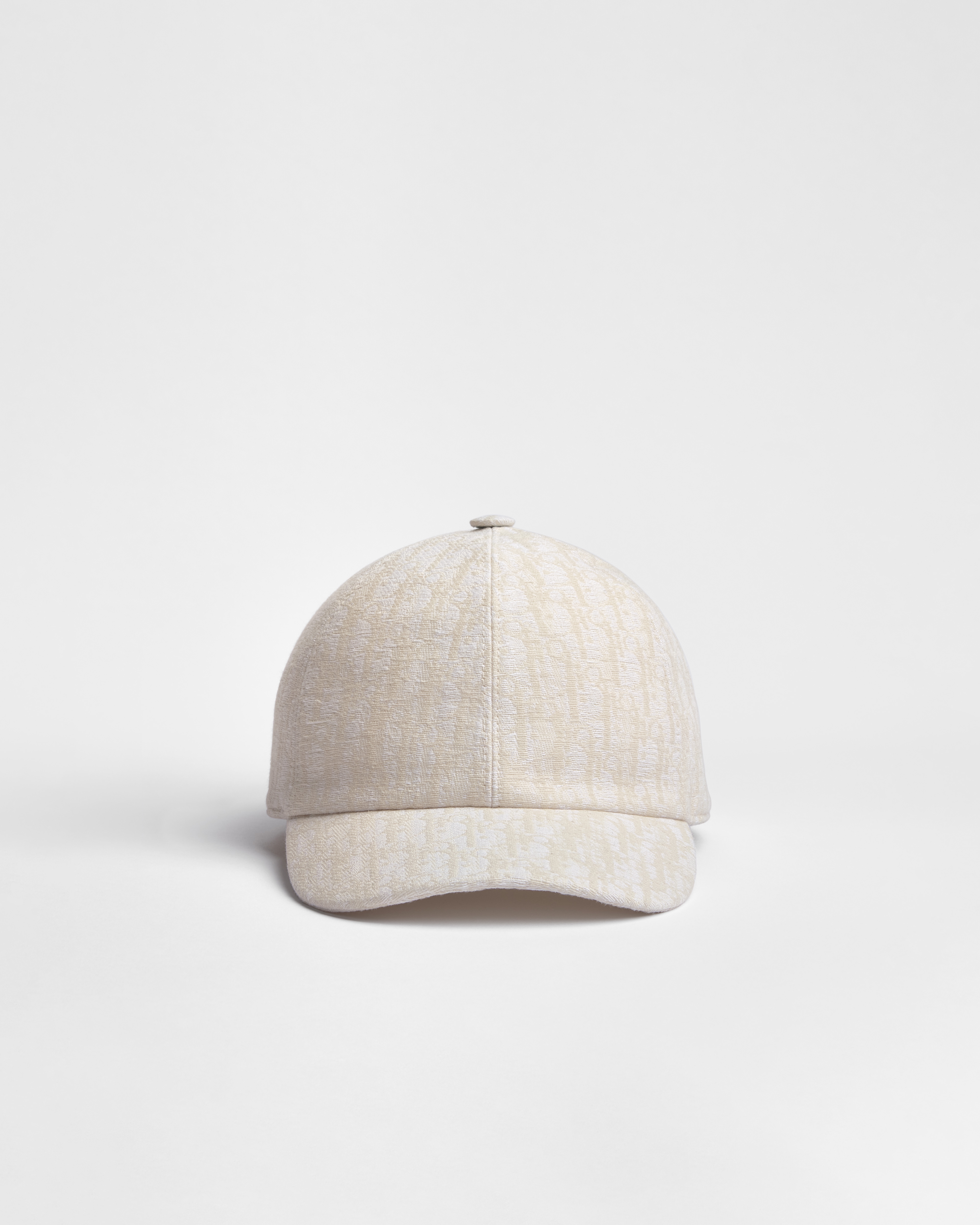 Casquette enfant Gabardine de coton jacquard Dior Oblique beige E01